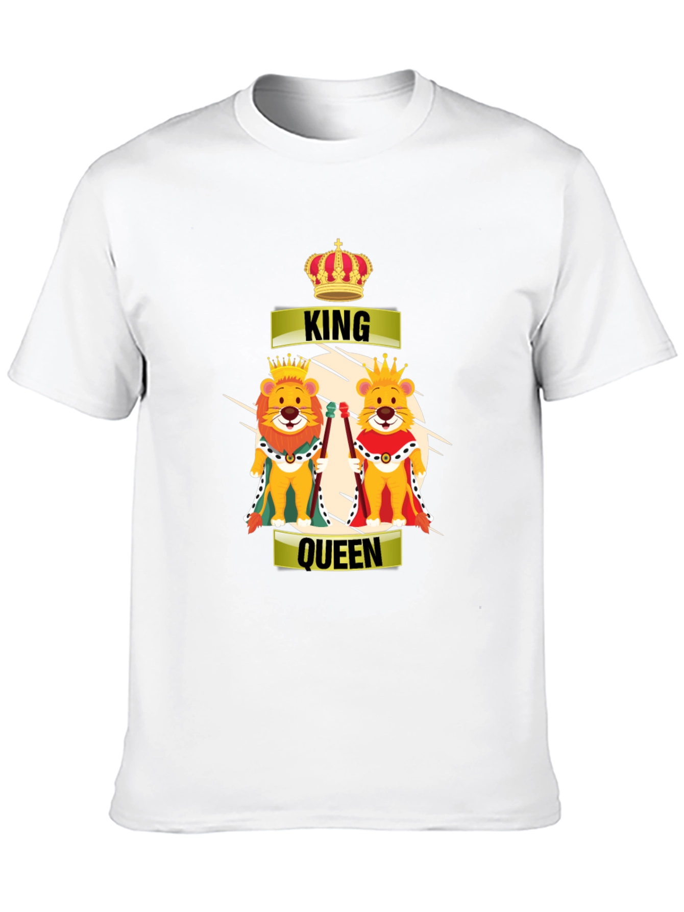 Black King & Queen Lion Graphic T-Shirt view 10