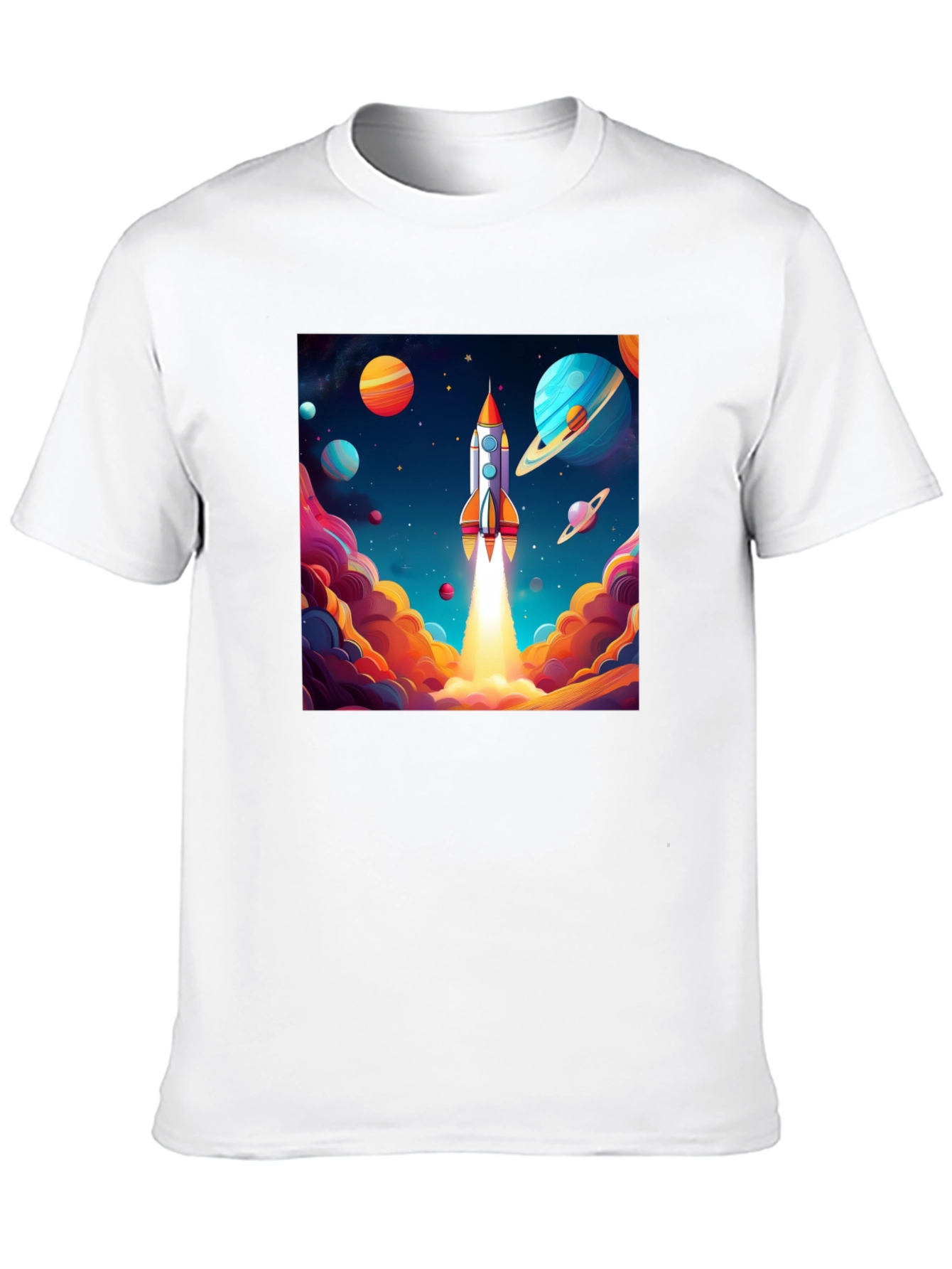 Black Rocket Launch T-Shirt - Space Adventure Design view 10