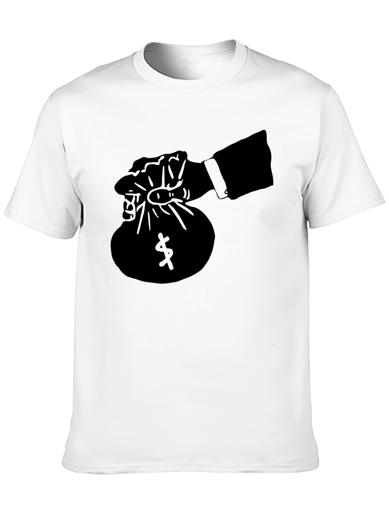Black Money Bag Graphic Tee - Black view 10