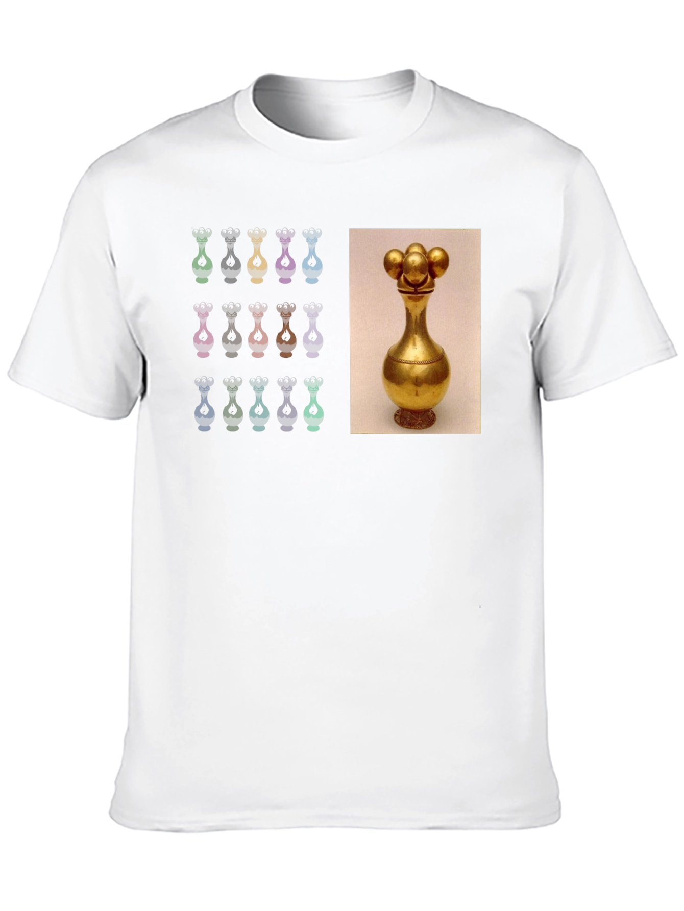 Black Unique Graphic Tee - Golden Vessel Design view 10