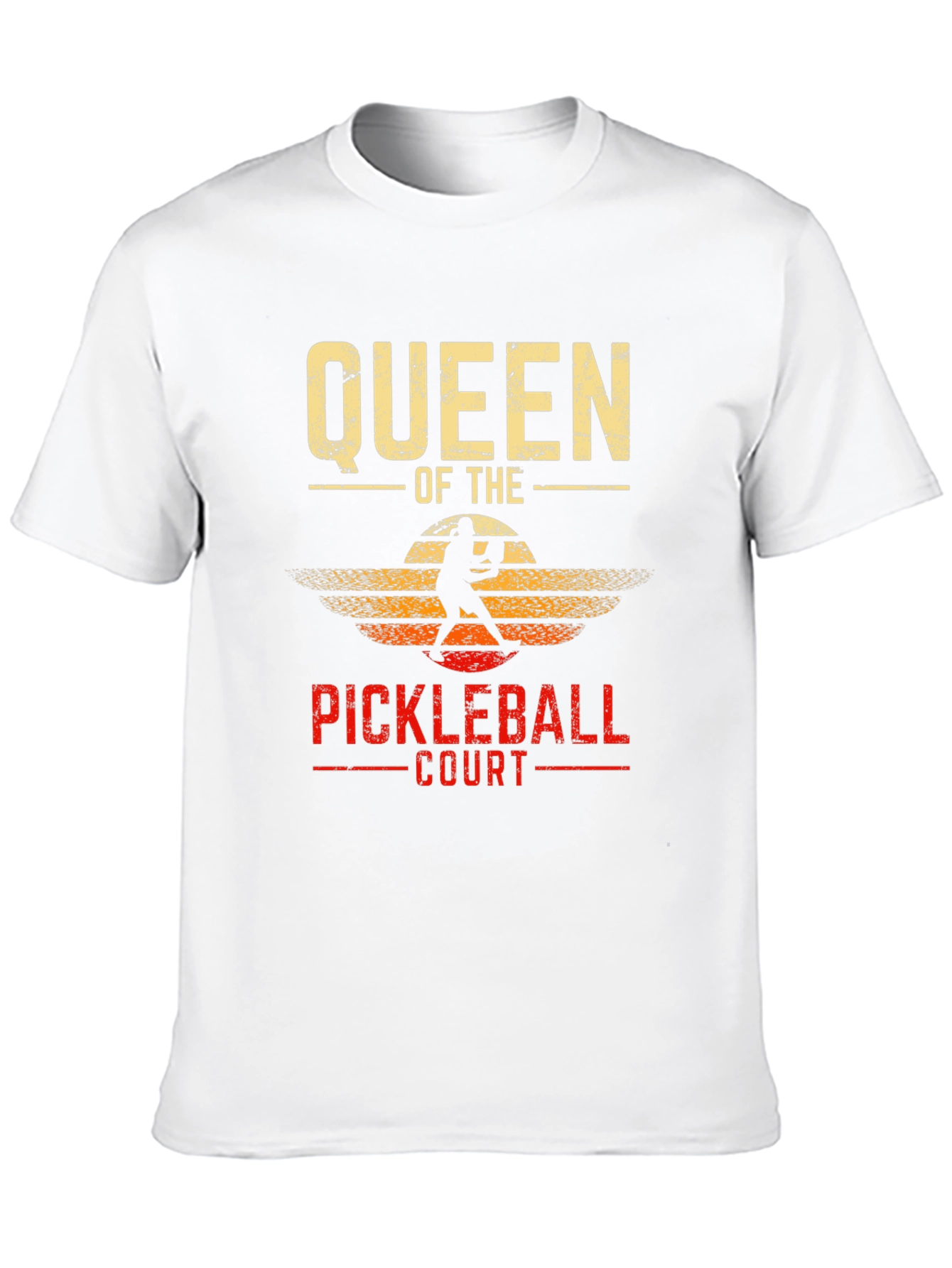 Black Queen of the Pickleball Court T-Shirt view 10