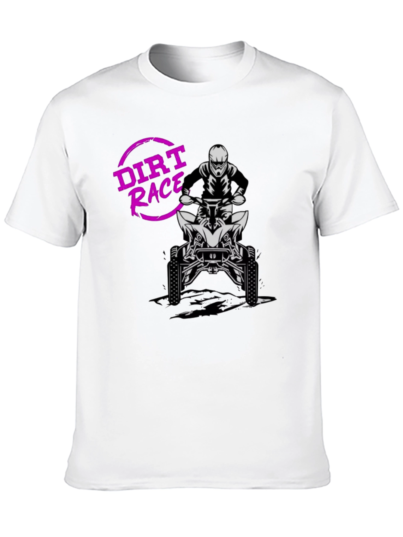 Black Dirt Race ATV Rider Graphic T-Shirt view 10