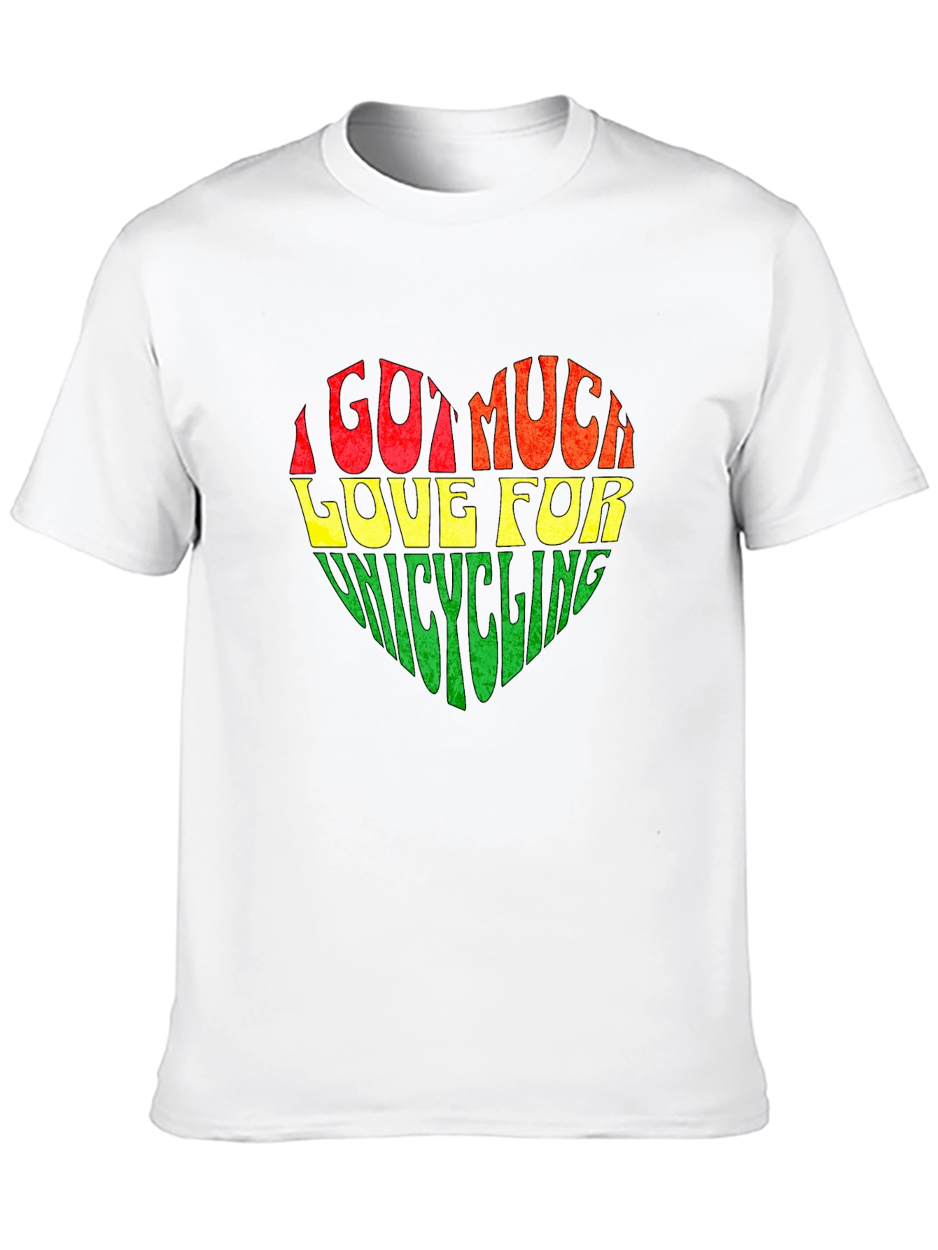 Black Unicycling Love Heart Graphic Tee view 10