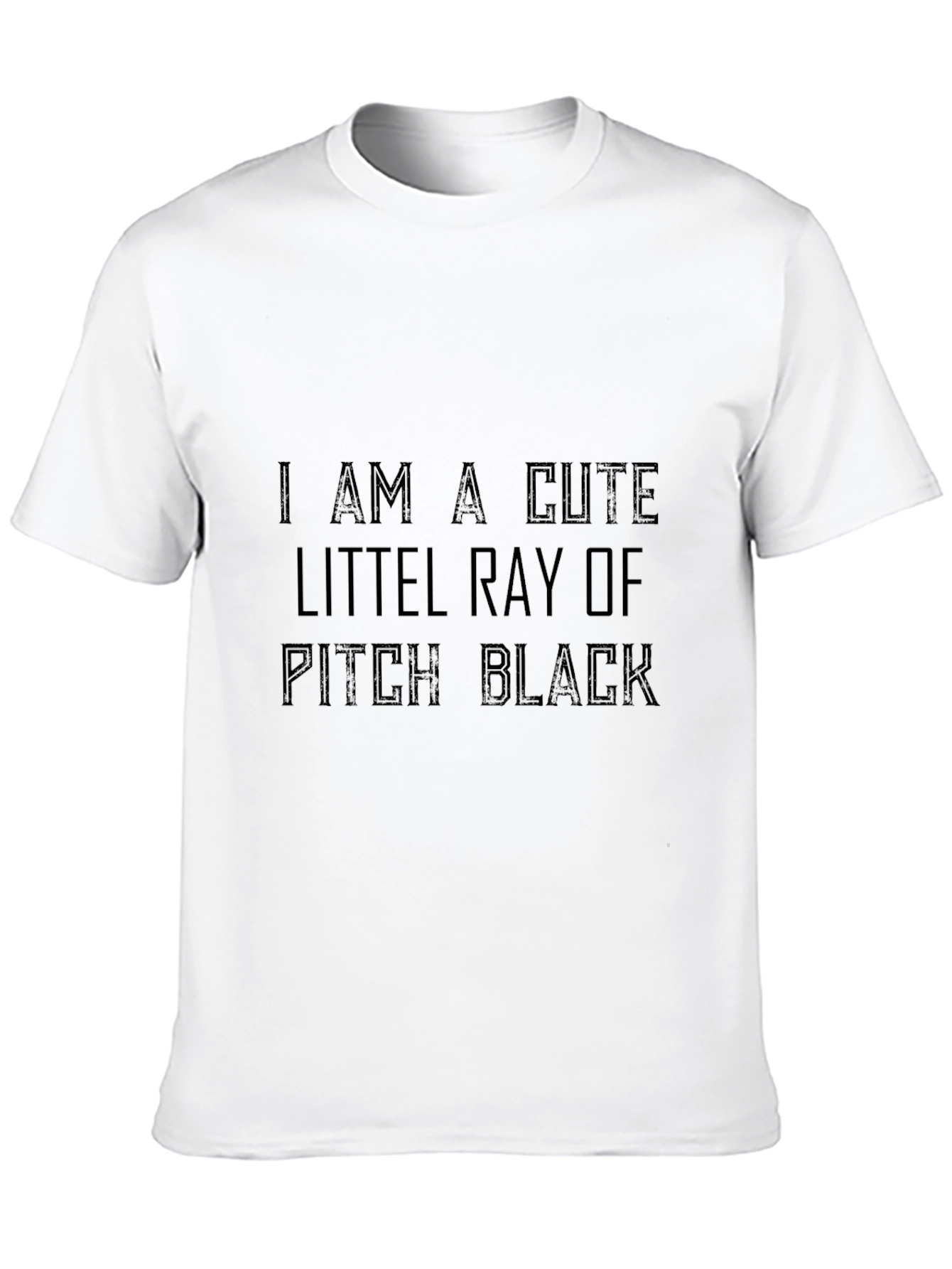 Black Cute Ray of Pitch Black Funny Graphic T-Shirt view 10
