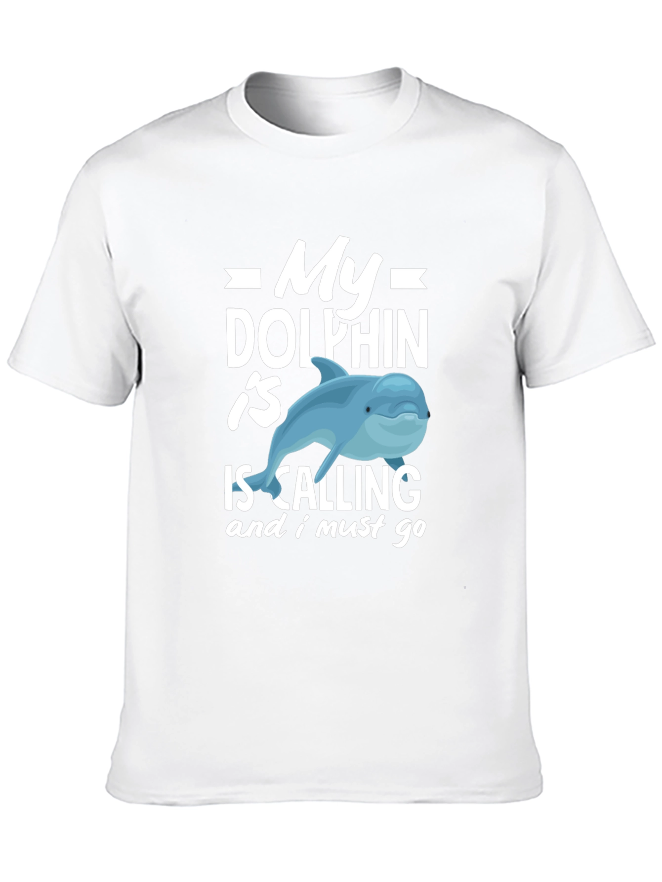 Black My Dolphin Is Calling Funny T-Shirt view 10