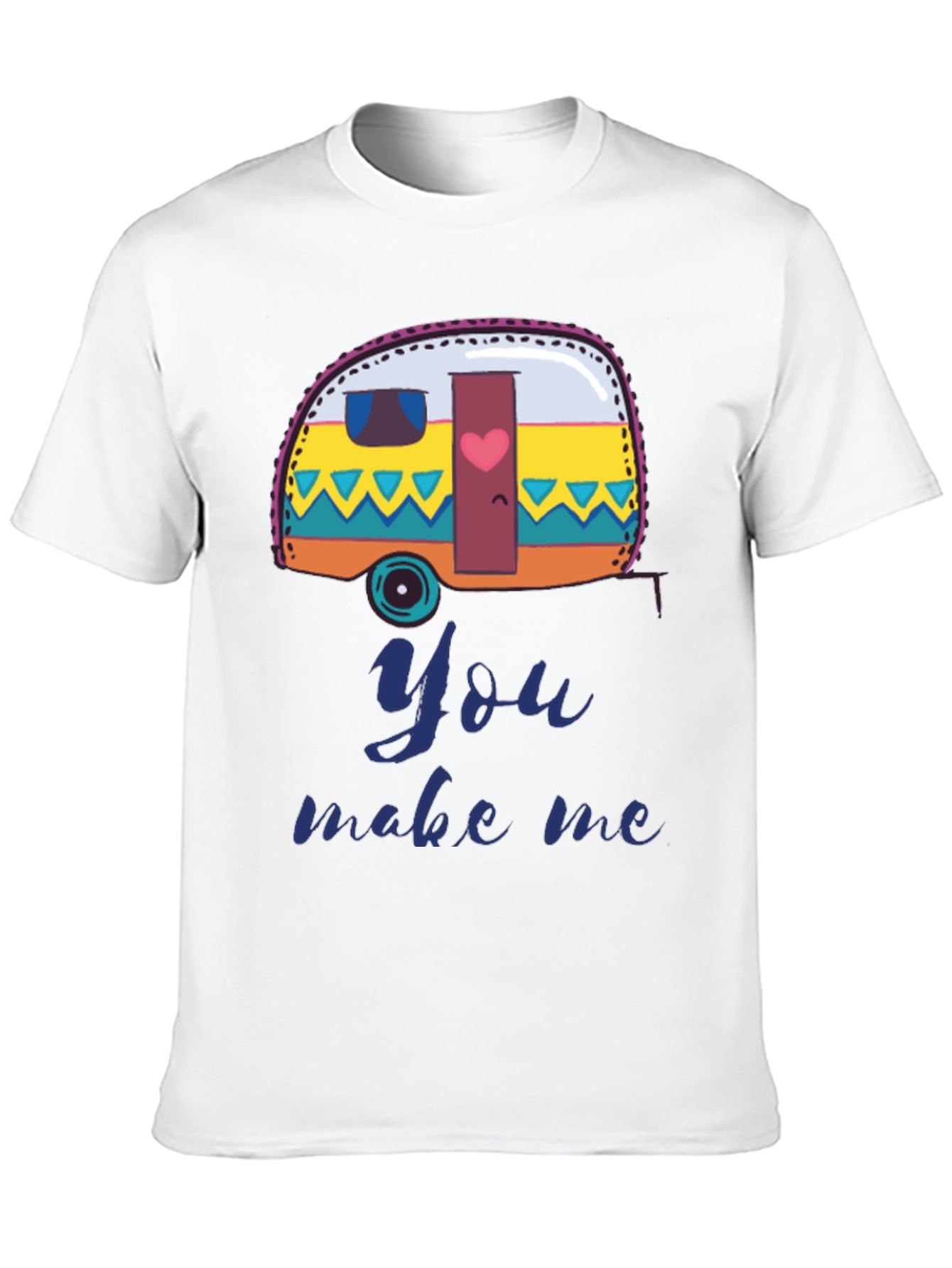 Black Camper Van You Make Me T-Shirt - Black view 10