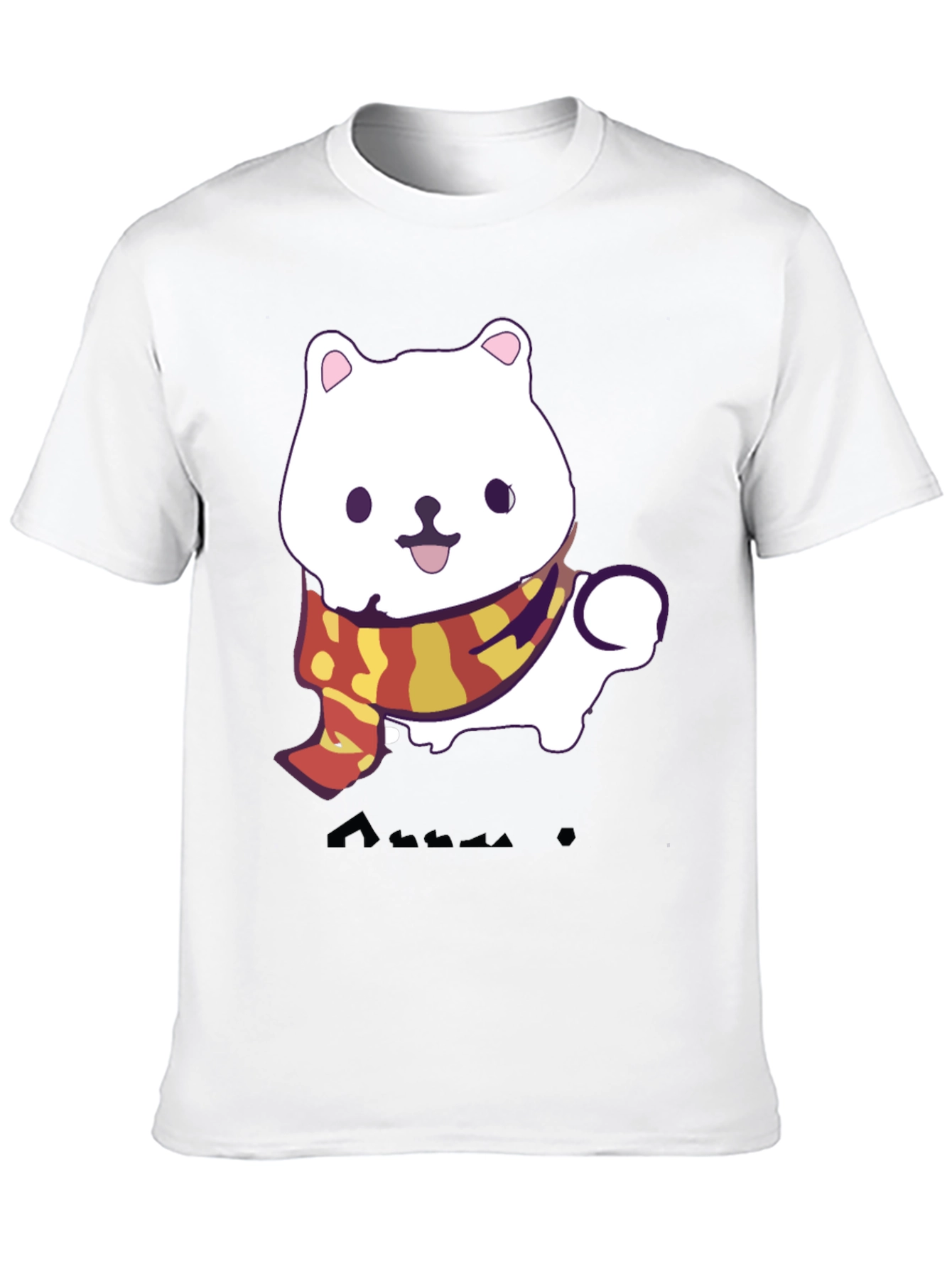 Black Cute Cartoon Dog T-Shirt view 10