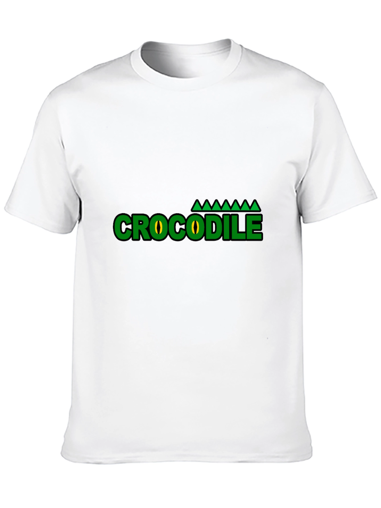 Black Crocodile Graphic T-Shirt - Green Eye Design view 10