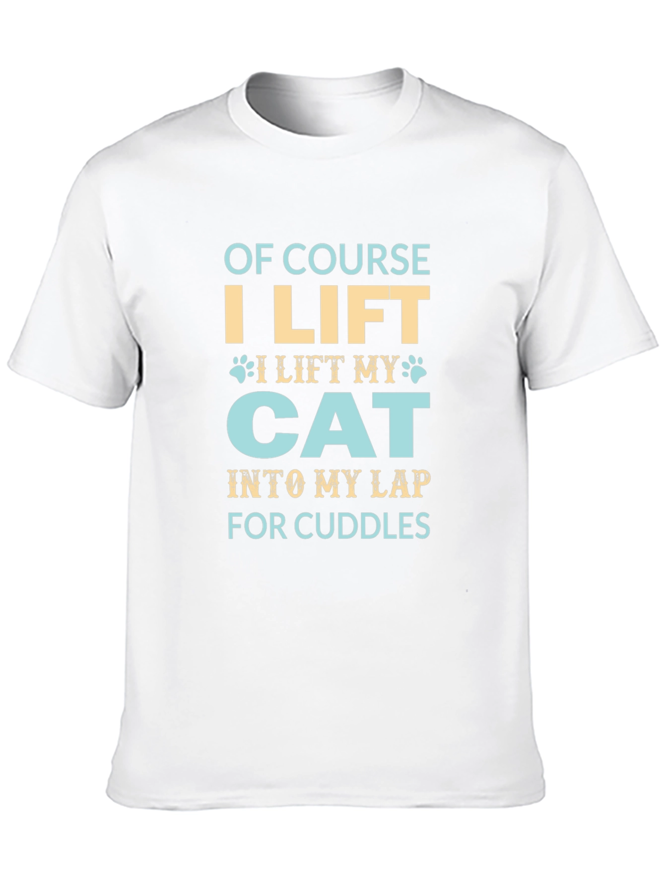 Black Funny Cat Lover T-Shirt - Of Course I Lift My Cat view 10