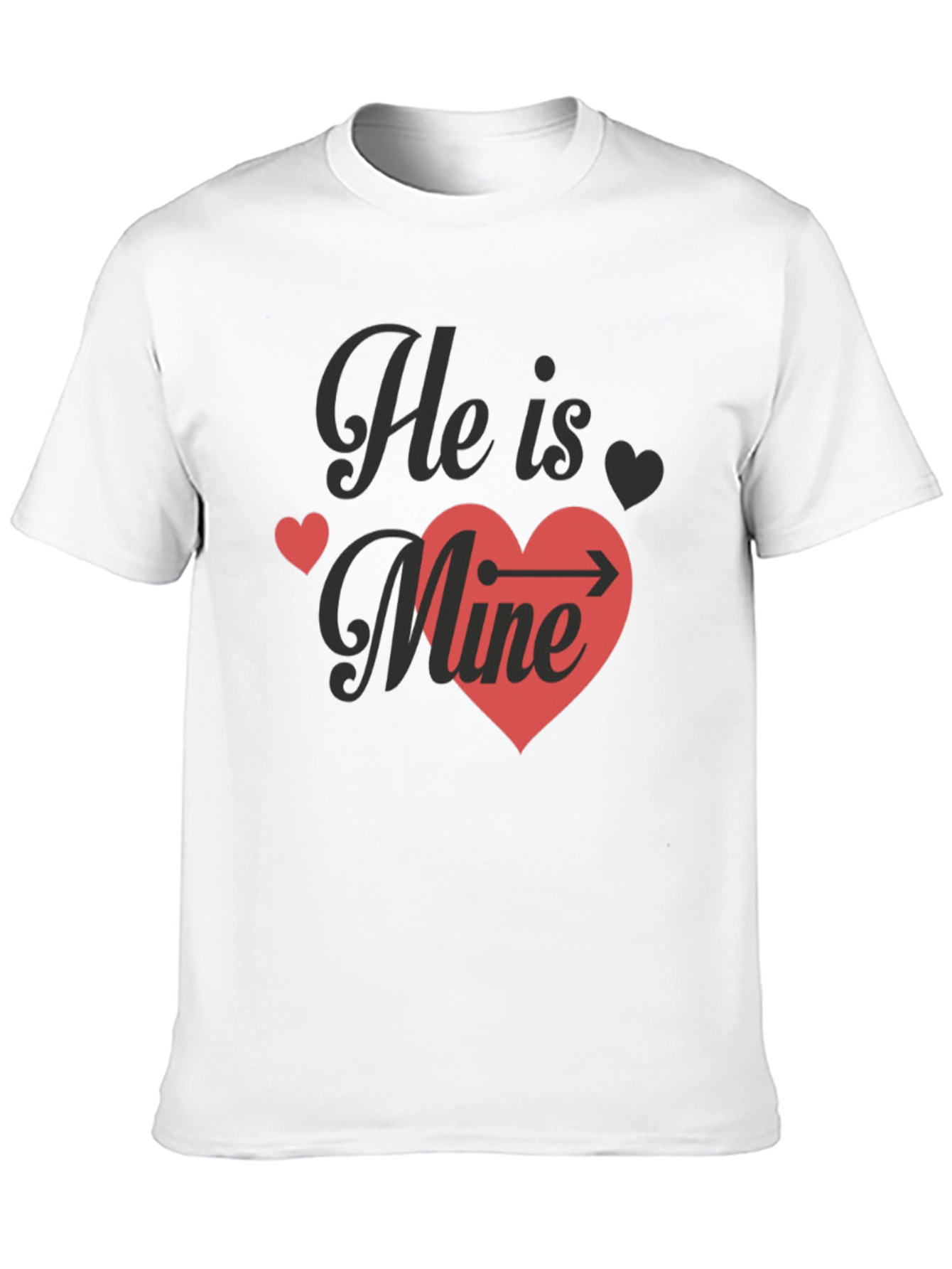Black He Is Mine T-Shirt - Valentine's Day view 10