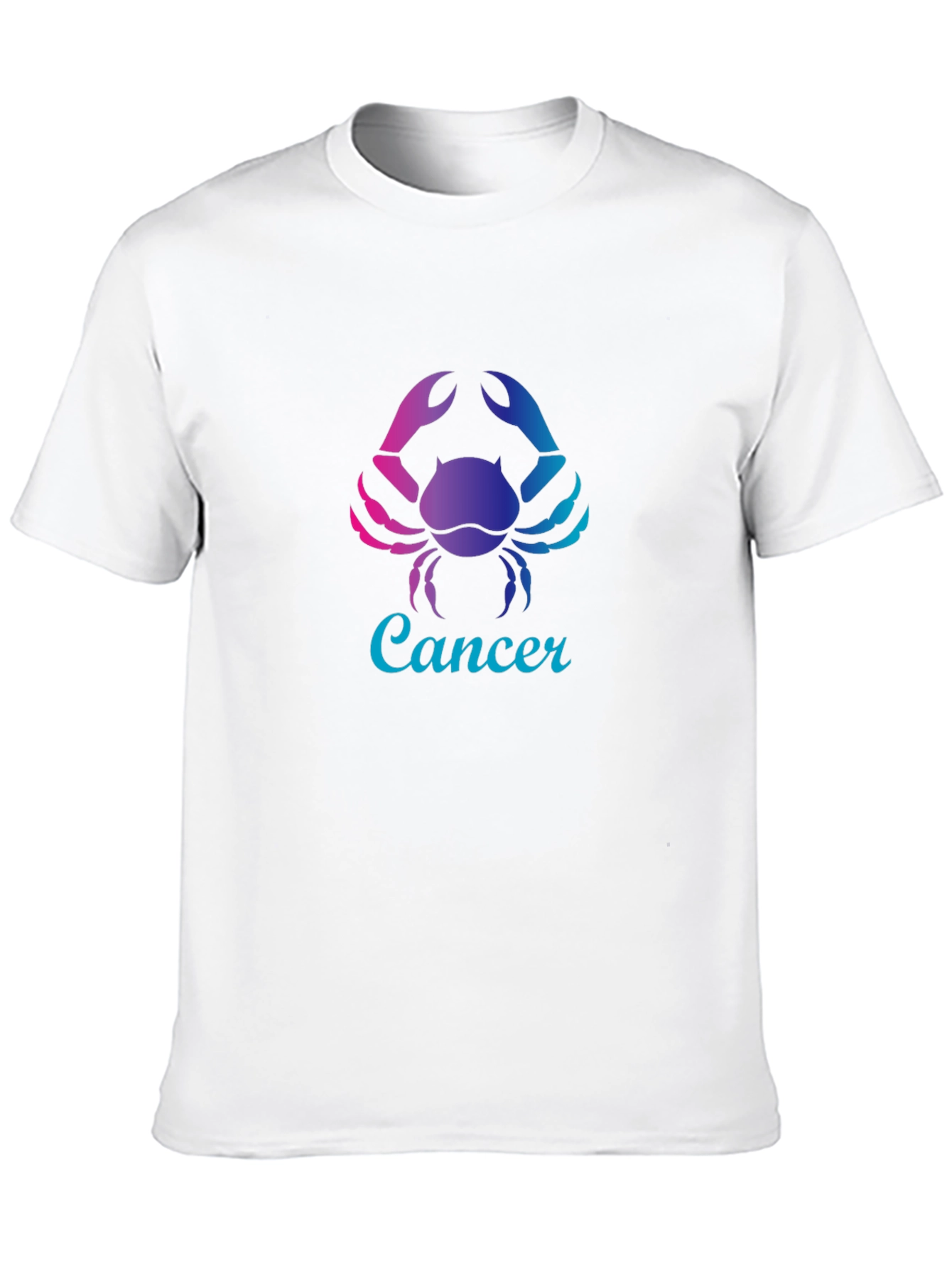 Black Cancer Zodiac T-Shirt - Gradient Crab Design view 10