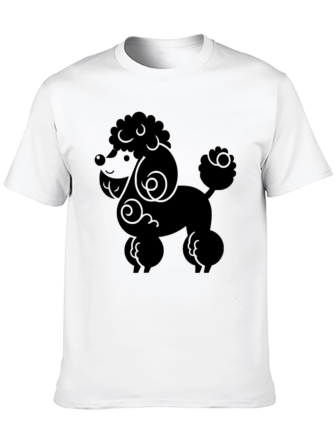 Black Poodle Graphic Tee - Stylish Black Dog Lover Shirt view 10