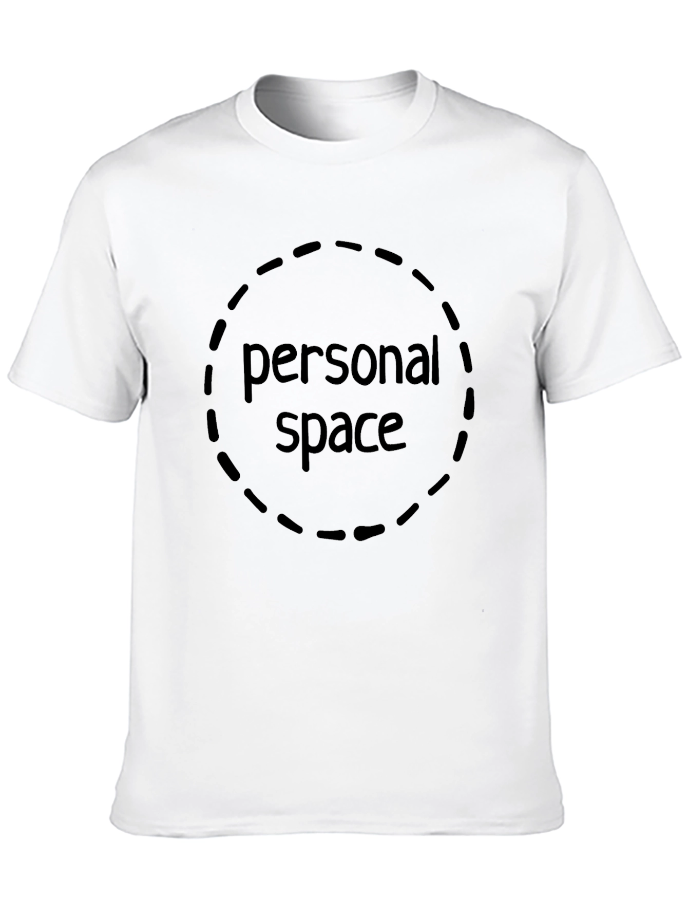 Black Personal Space Graphic Tee - Black Cotton Comfort view 10