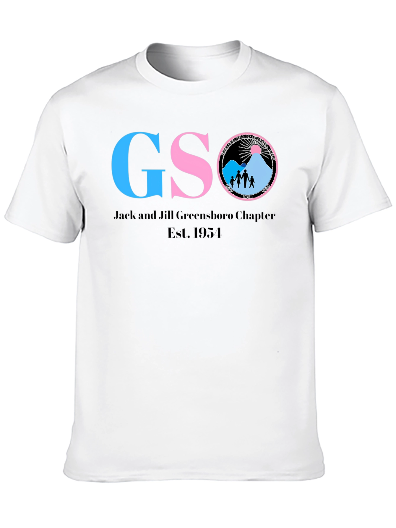 Black GSO Jack and Jill Greensboro Chapter T-Shirt view 10