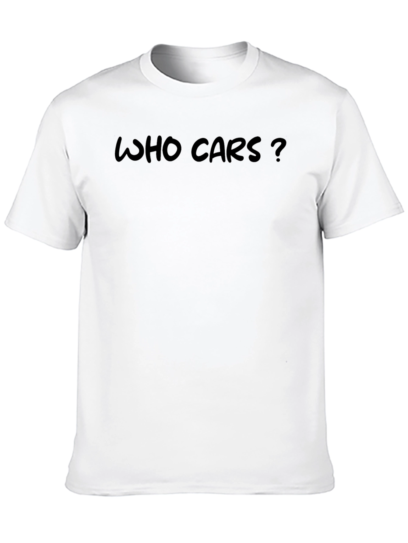 Black Who Cares? Black T-Shirt - Casual Style view 10