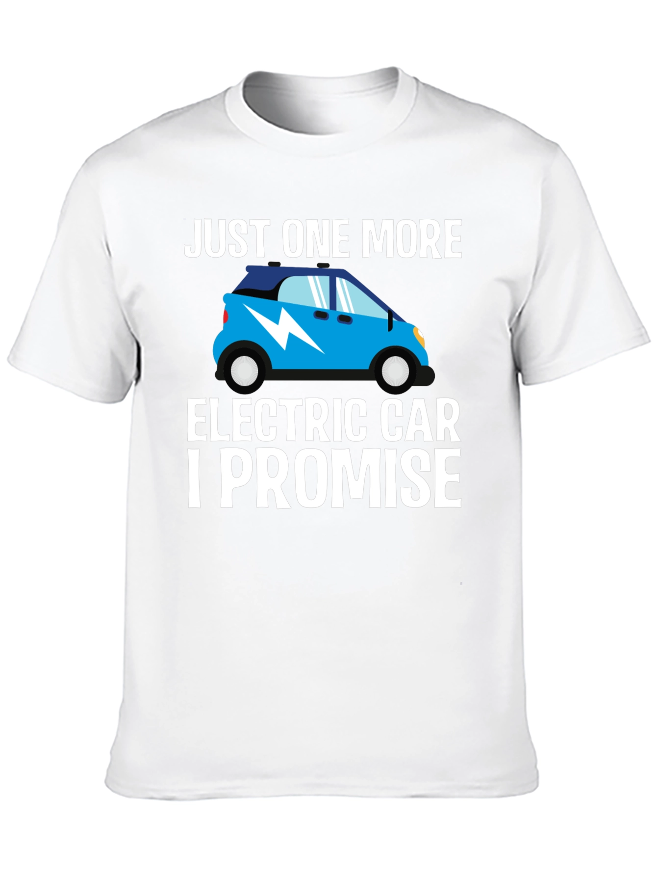 Black Just One More Electric Car T-Shirt view 10