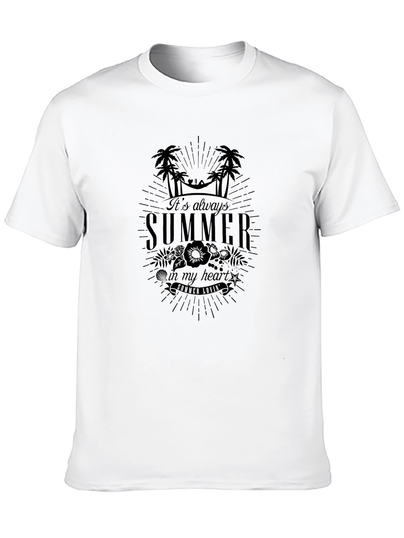 Black Summer in My Heart Graphic Tee - Black view 10