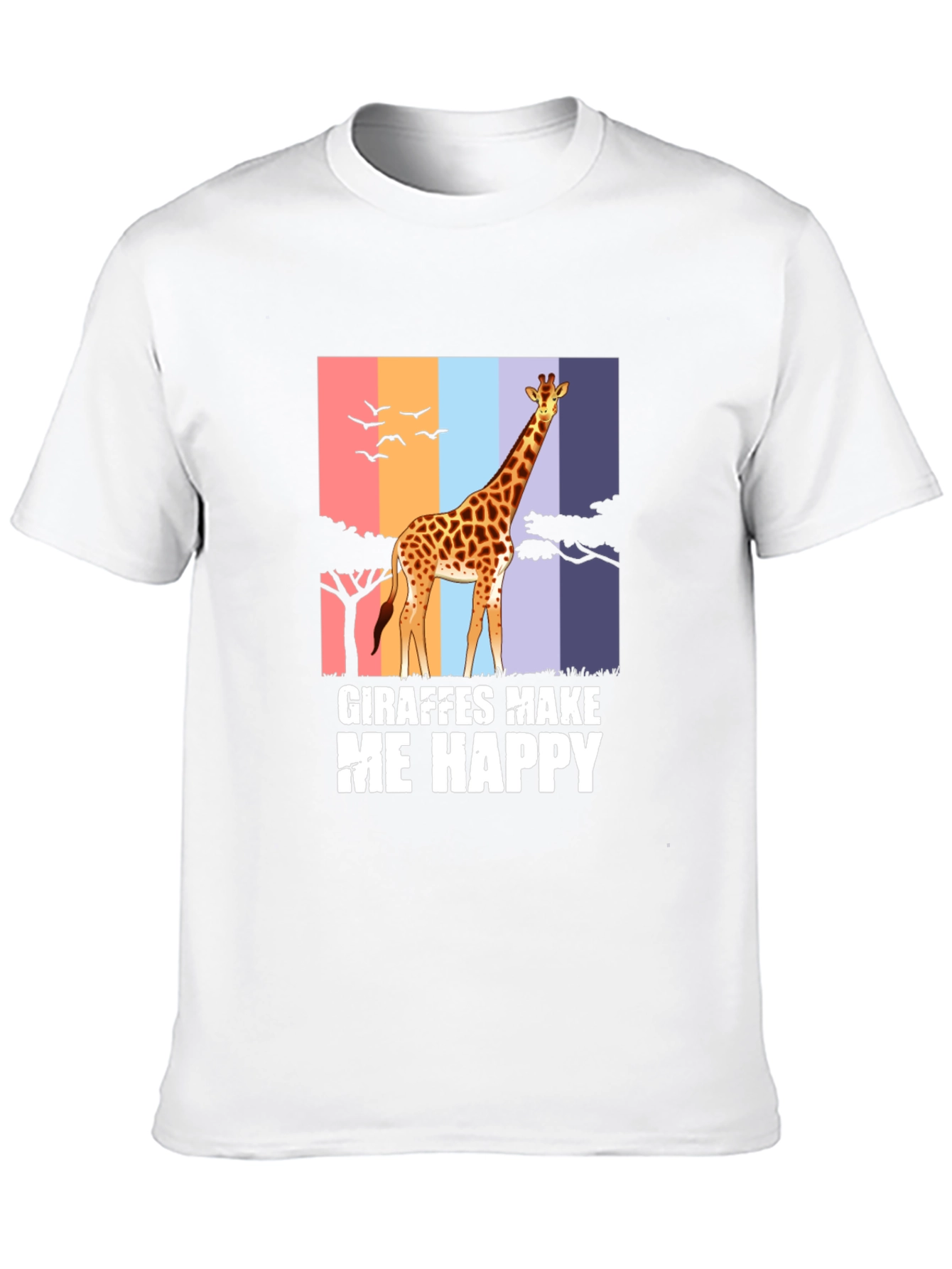 Black Giraffes Make Me Happy Graphic Tee view 10
