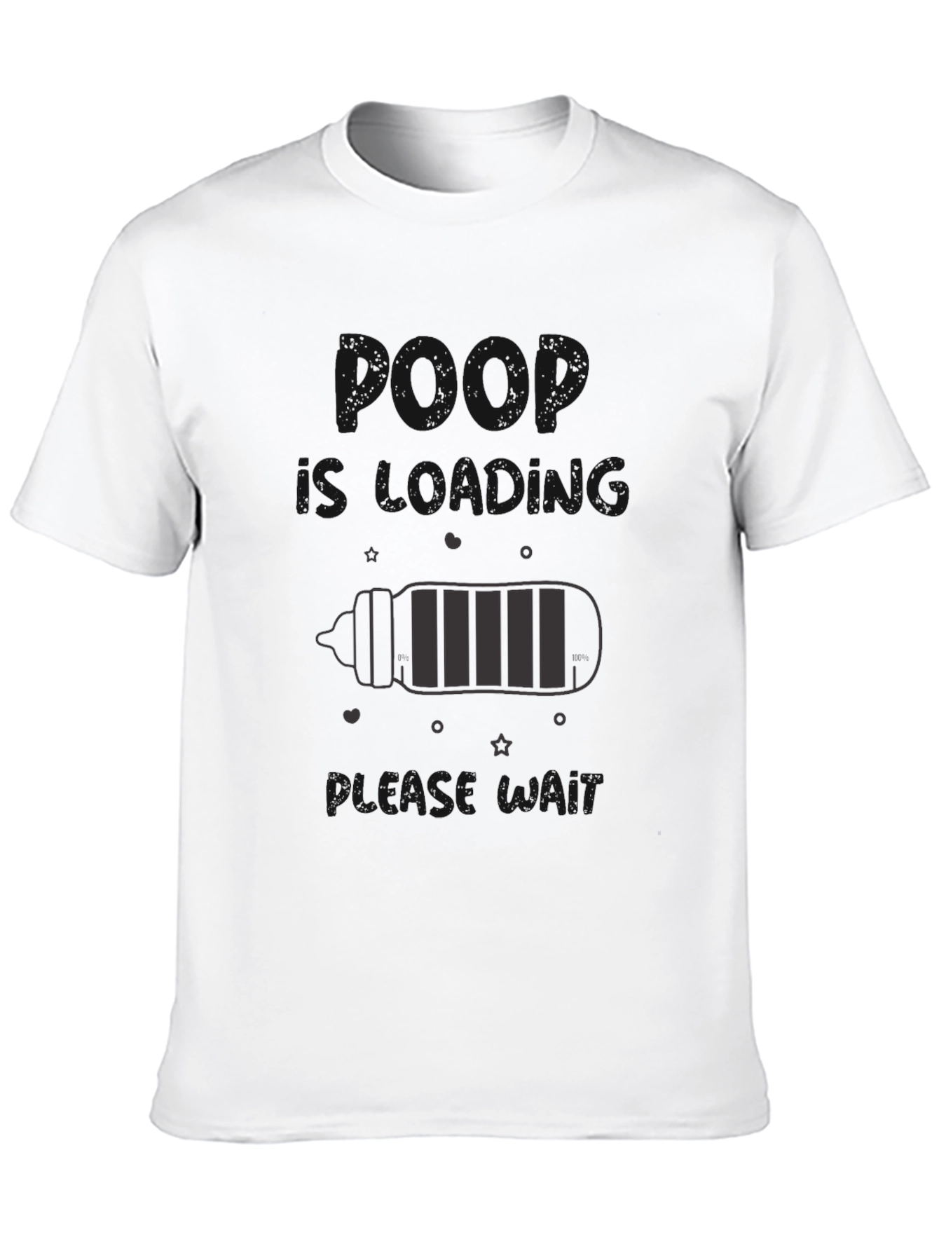 Black Loading Please Wait T-Shirt view 10