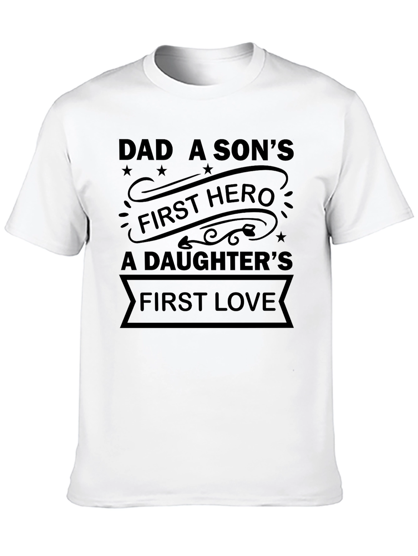 Black Dad A Son's First Hero T-Shirt Father's Day Gift view 10