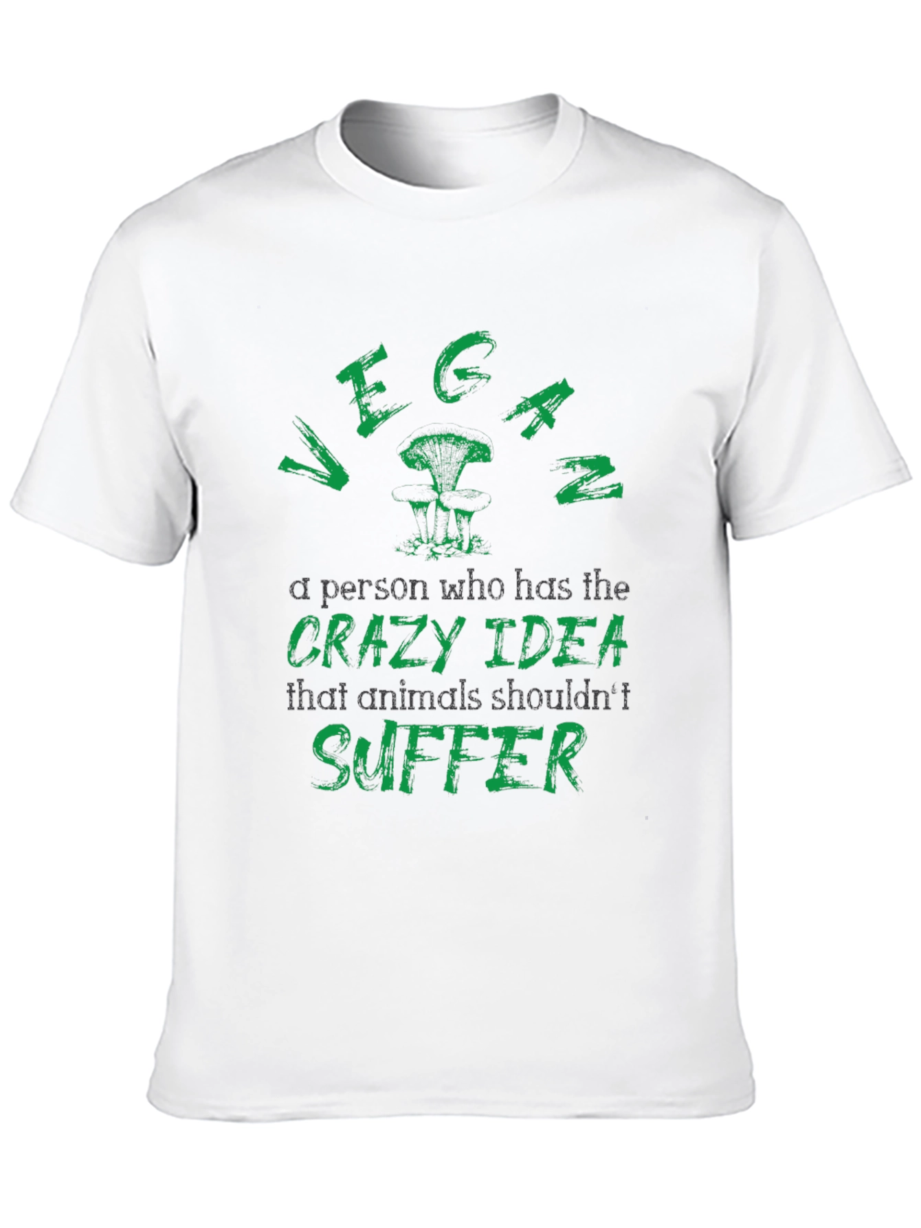 Black Vegan T-Shirt: Animals Shouldn't Suffer view 10