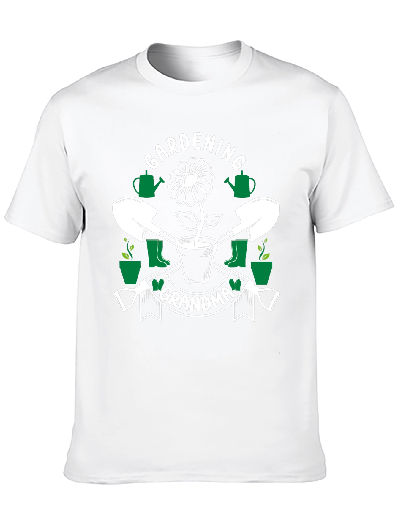 Black Gardening Grandma T-Shirt - Floral Design view 10