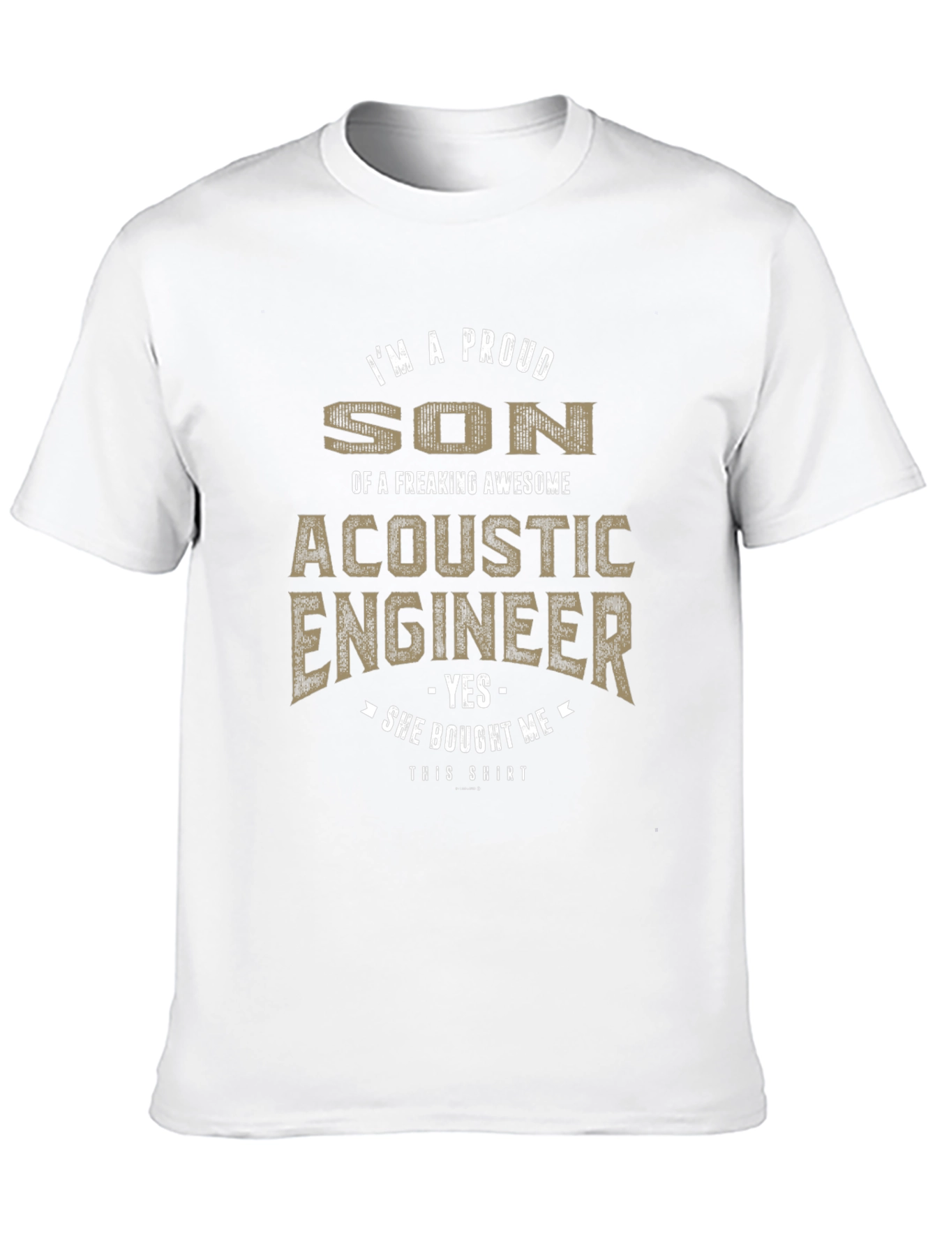 Black Proud Son of Acoustic Engineer Novelty T-Shirt view 10