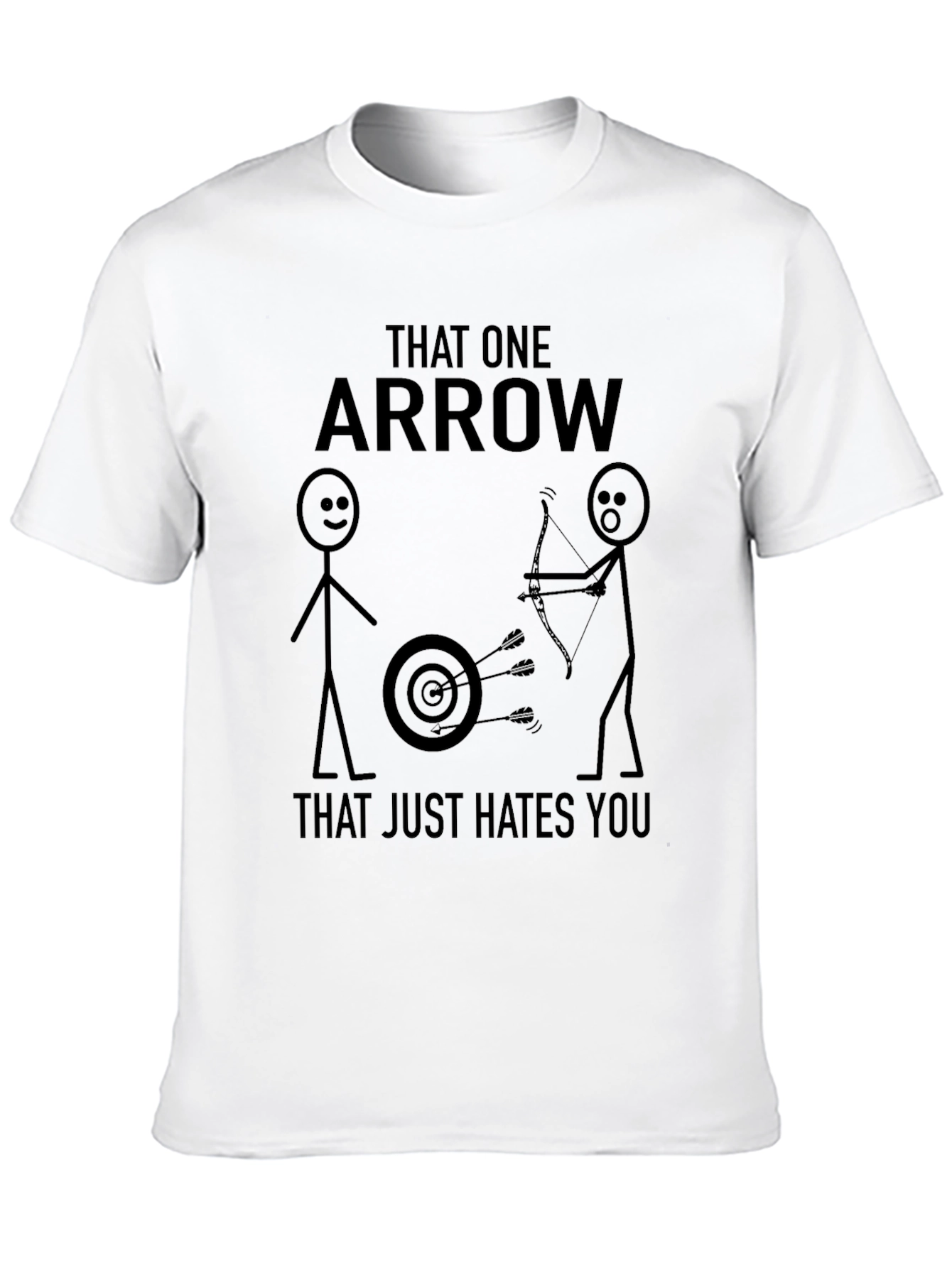 Black Humorous Archery T-Shirt - That One Arrow view 10