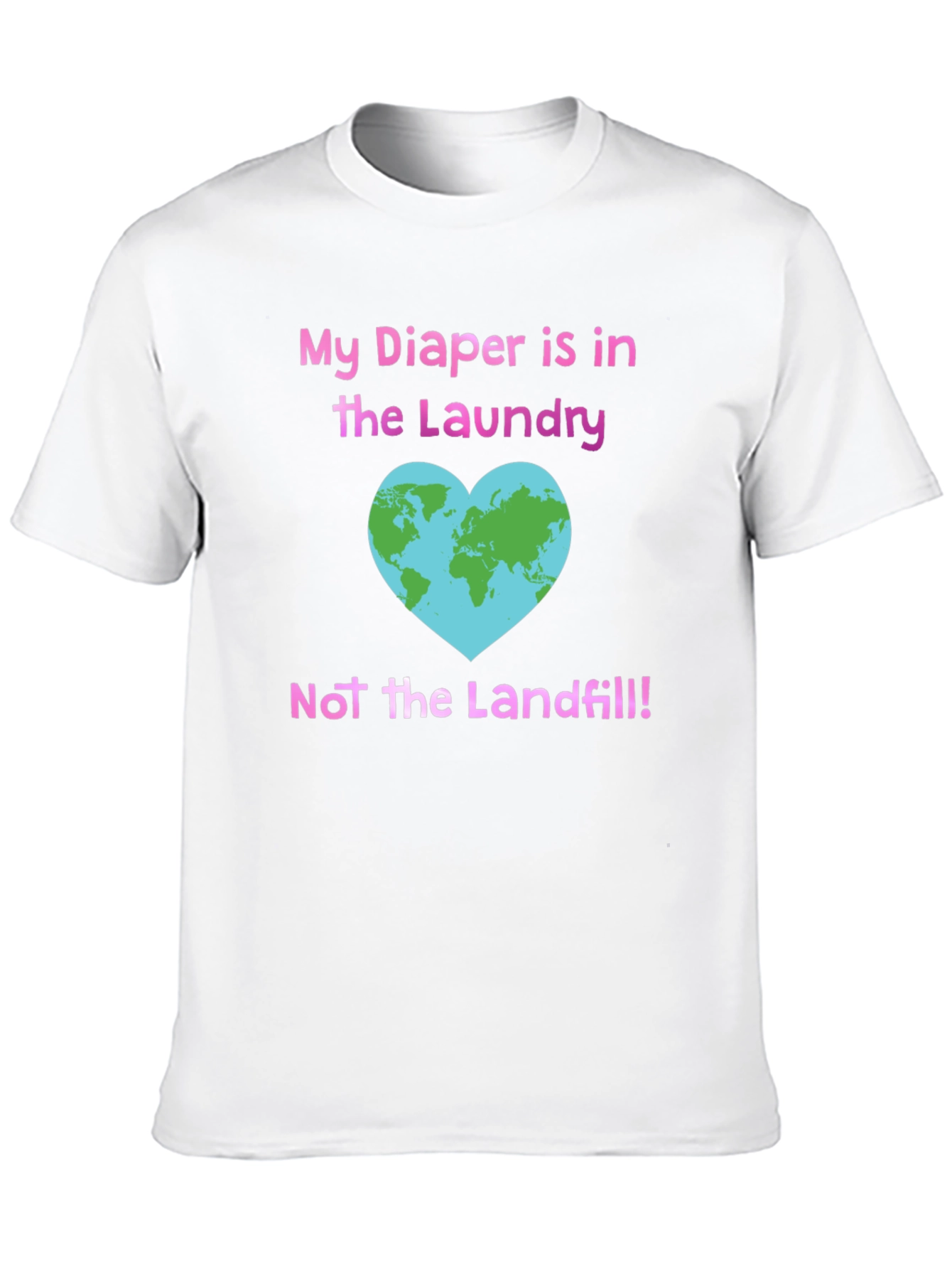 Black Eco-Friendly Diaper Laundry T-Shirt view 10