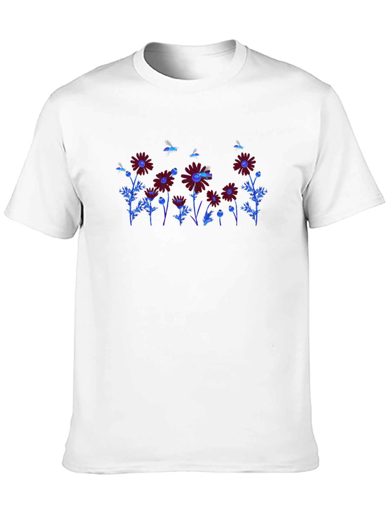 Black Floral Graphic Print Crew Neck T-Shirt view 10