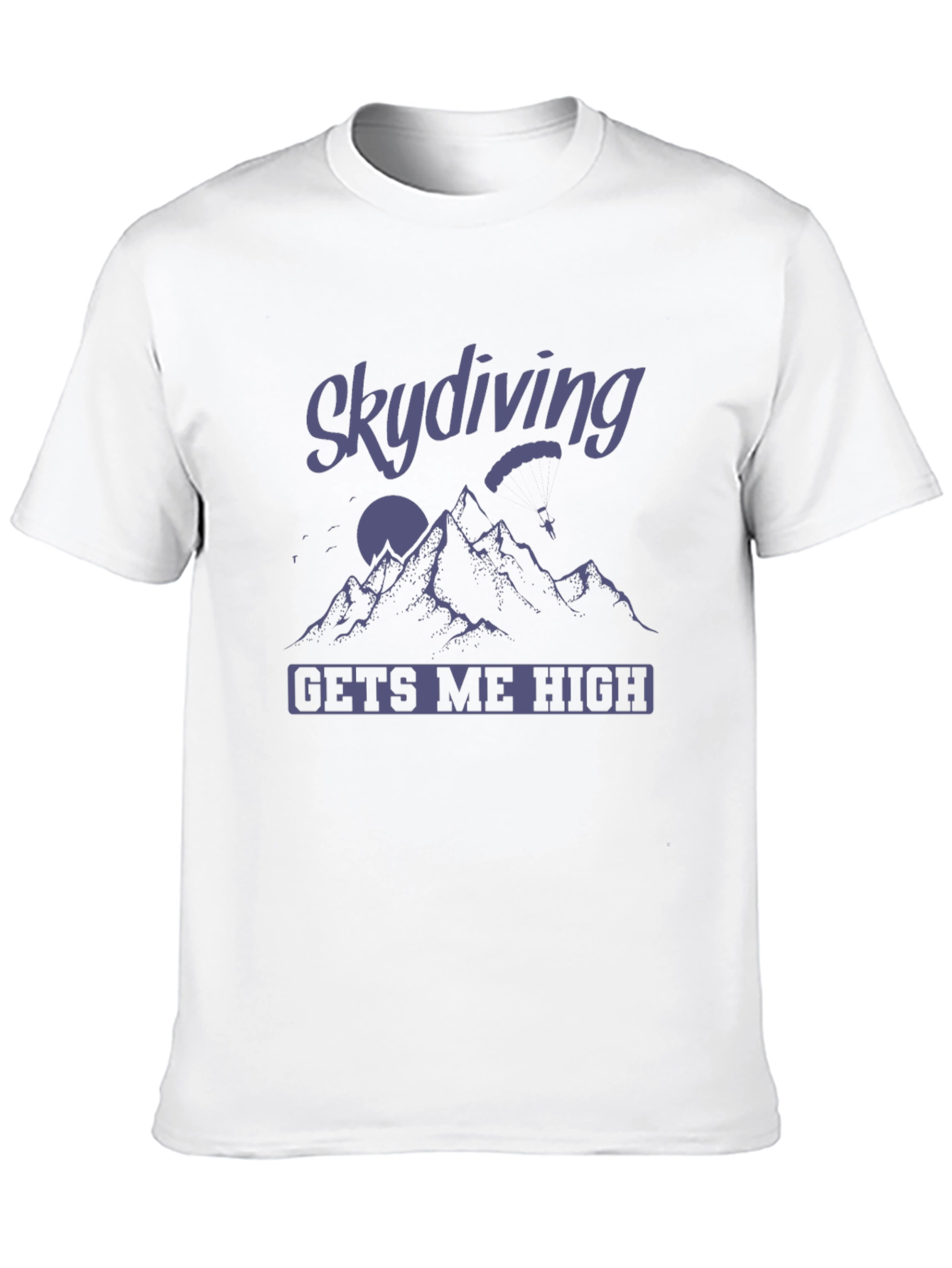 Black Skydiving Gets Me High T-Shirt view 10