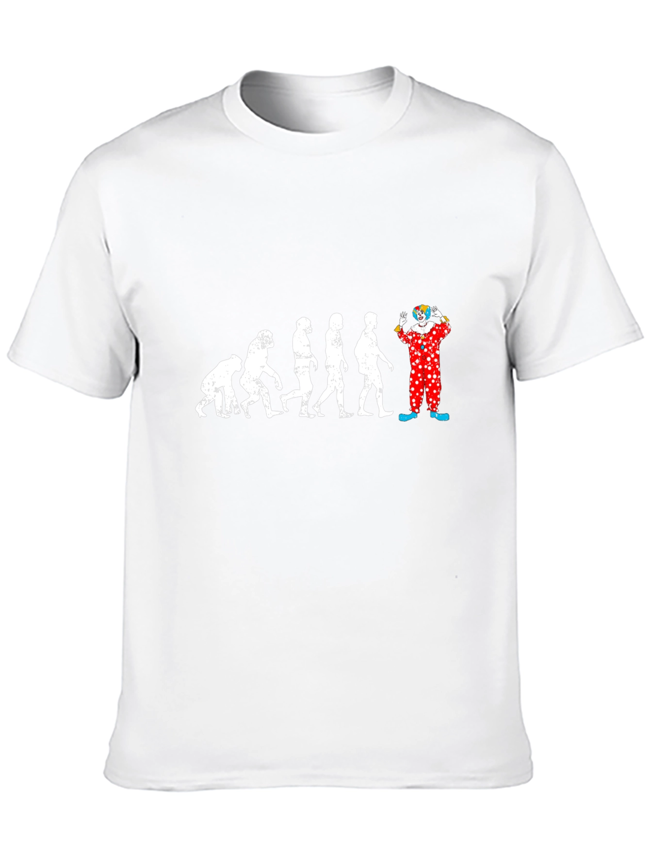 Black Evolution to Clown Graphic T-Shirt - Funny Design view 10