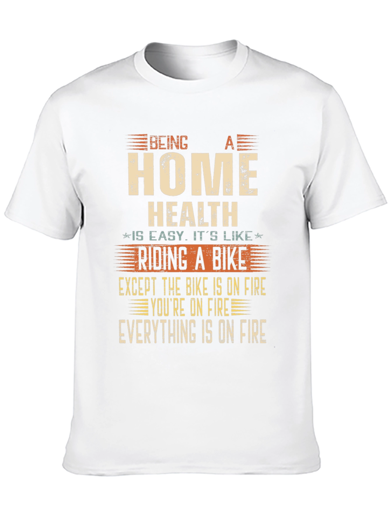 Black Home Health Riding a Bike T-Shirt view 10