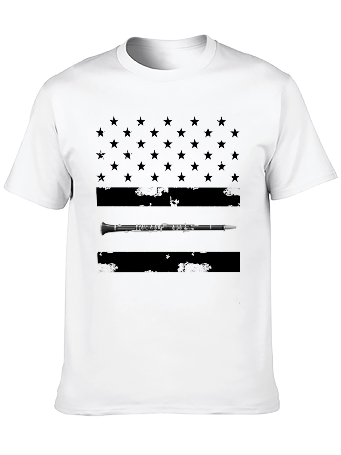 Black Clarinet American Flag T-Shirt view 10