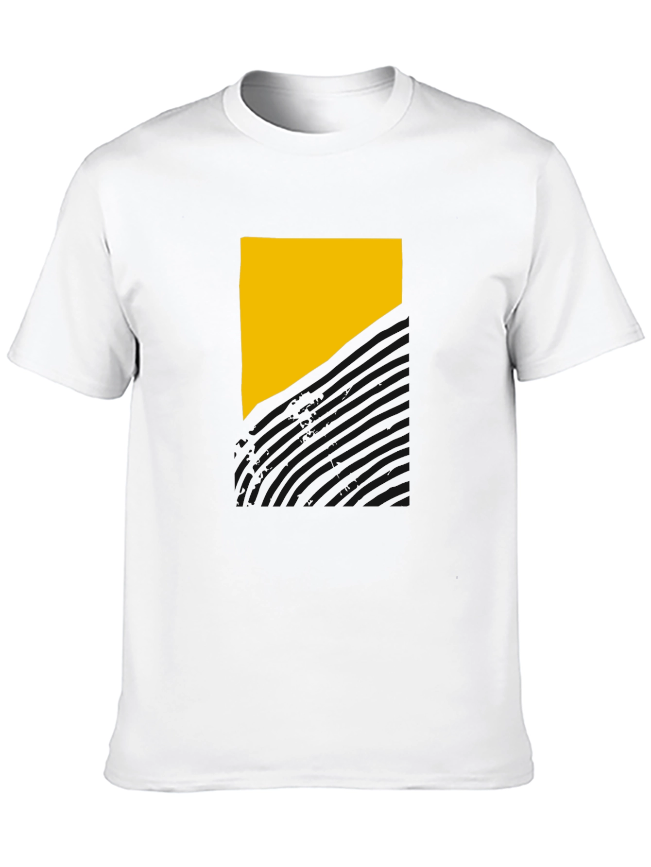Black Abstract Geometric T-Shirt view 10