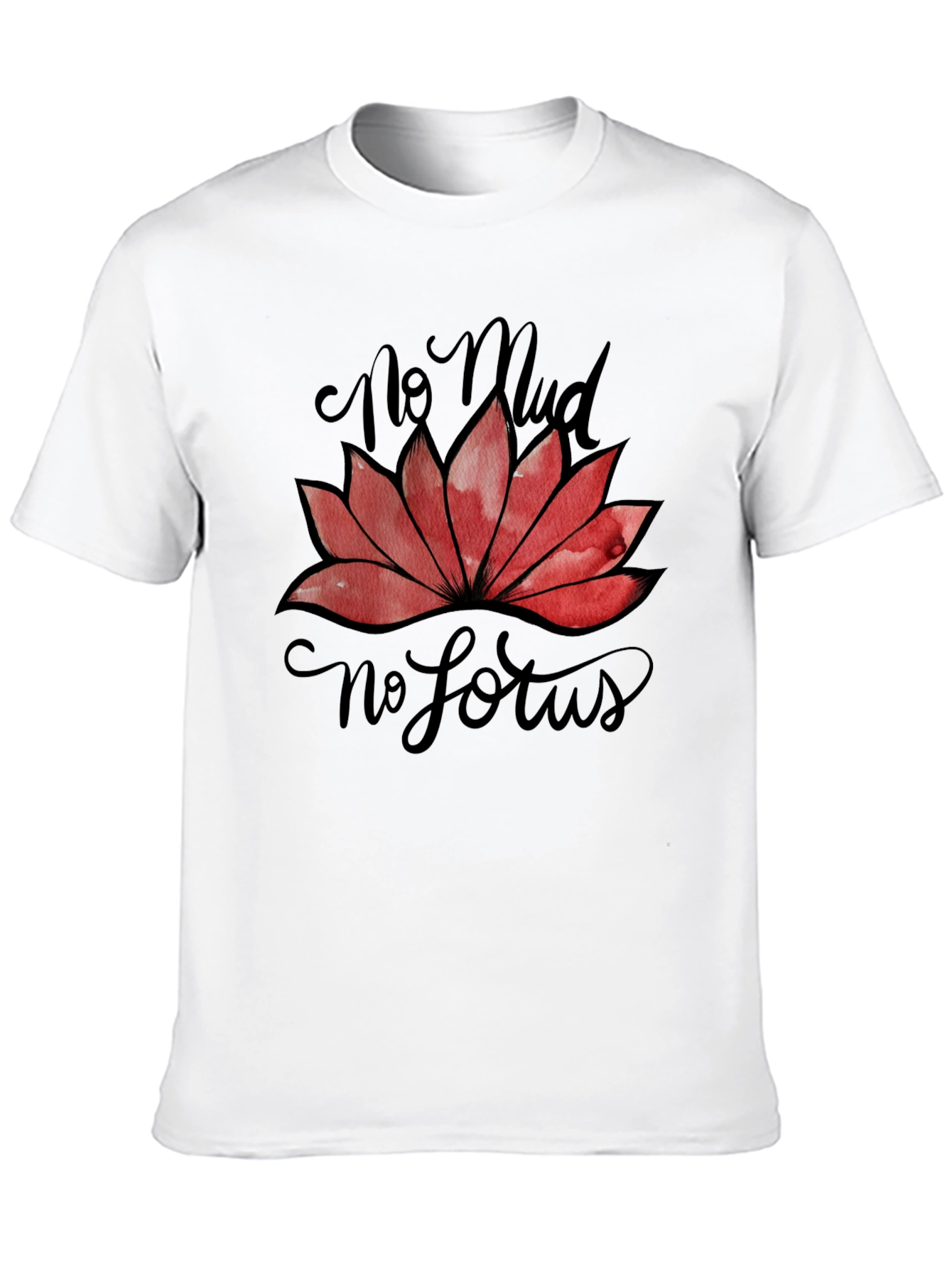 No Mud No Lotus Graphic T-Shirt - Black - 10