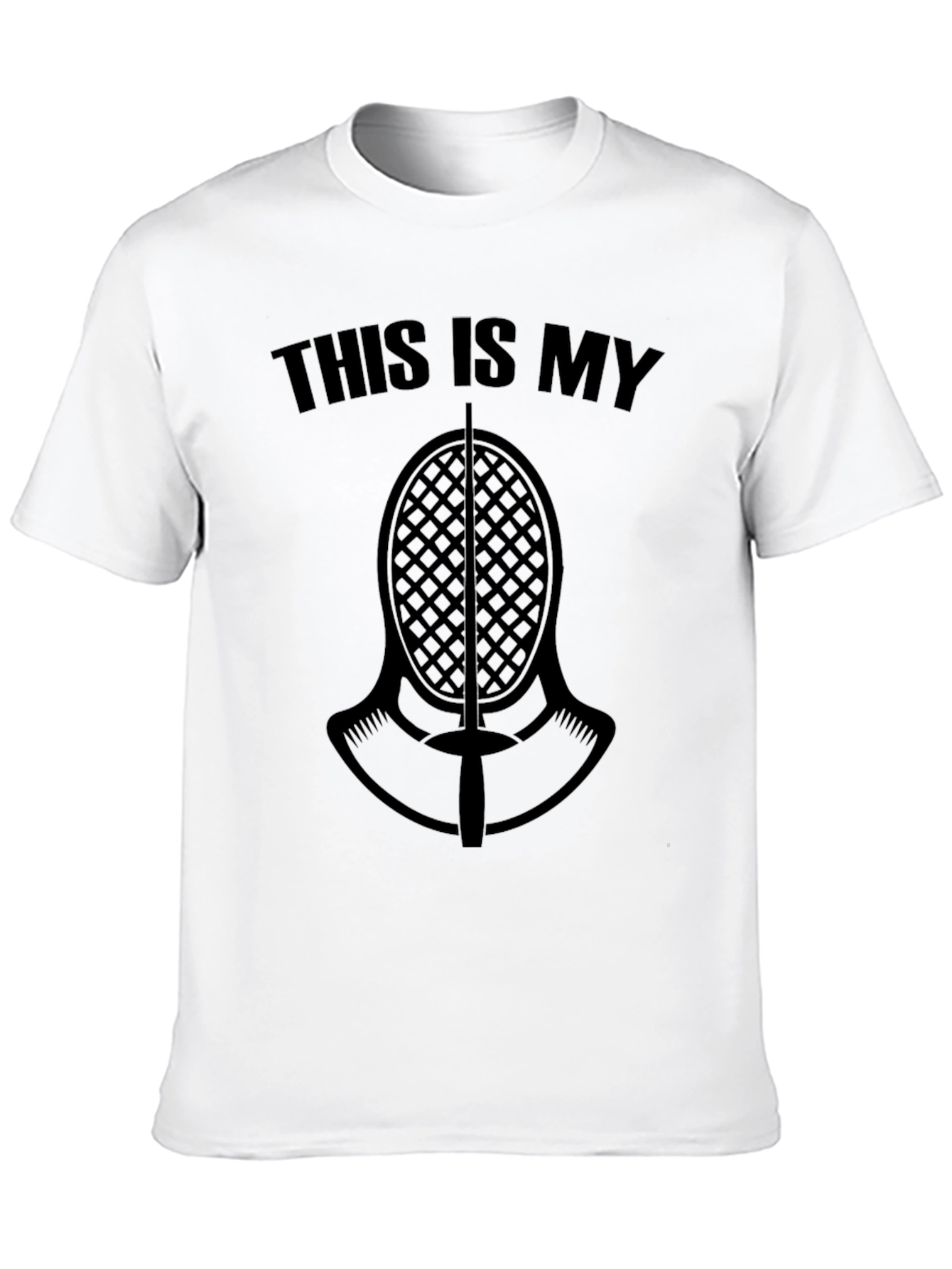 Black Fencing Mask T-Shirt: This Is My Fencing Mask view 10