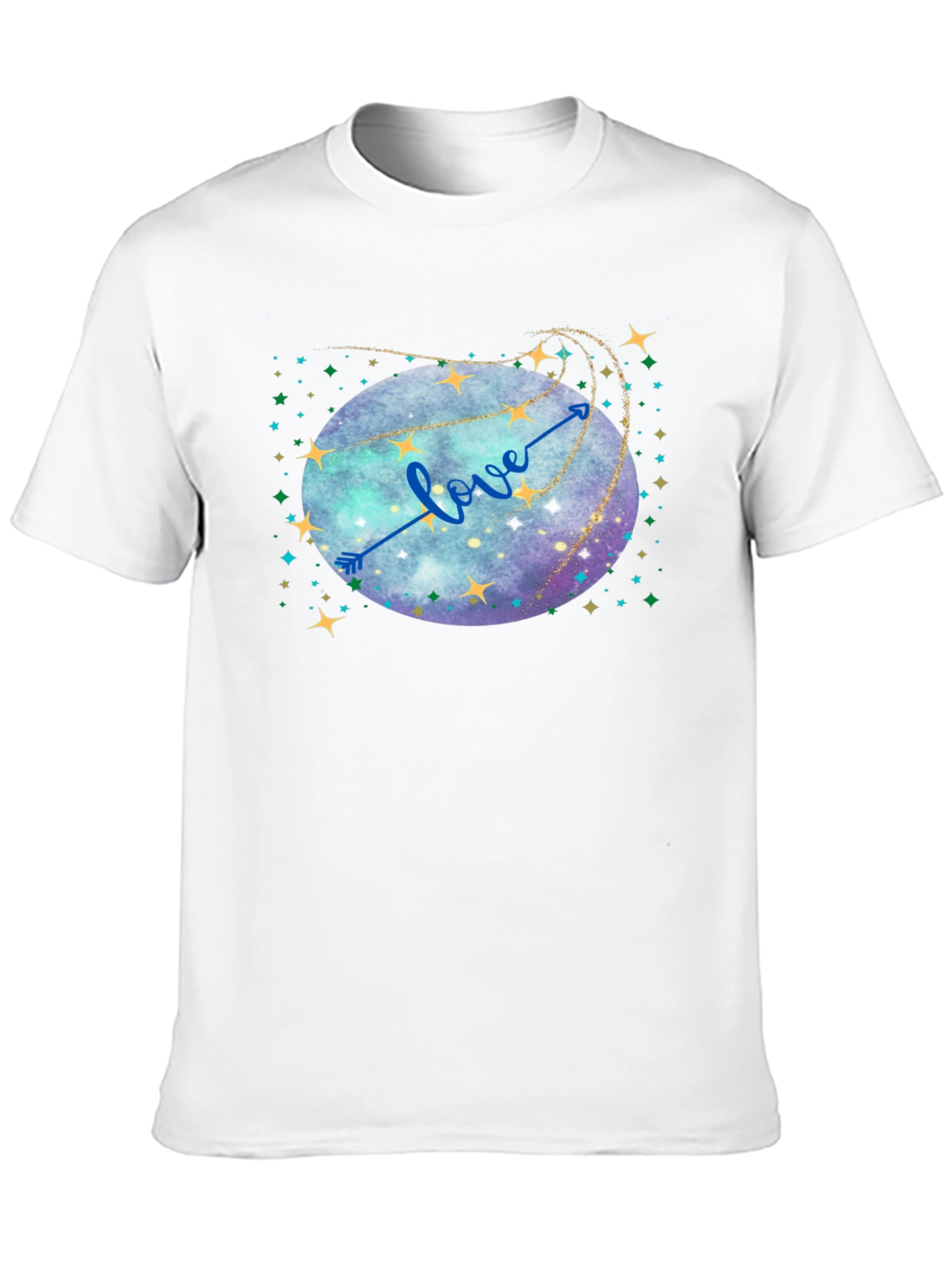Black Love Arrow Galaxy T-Shirt view 10