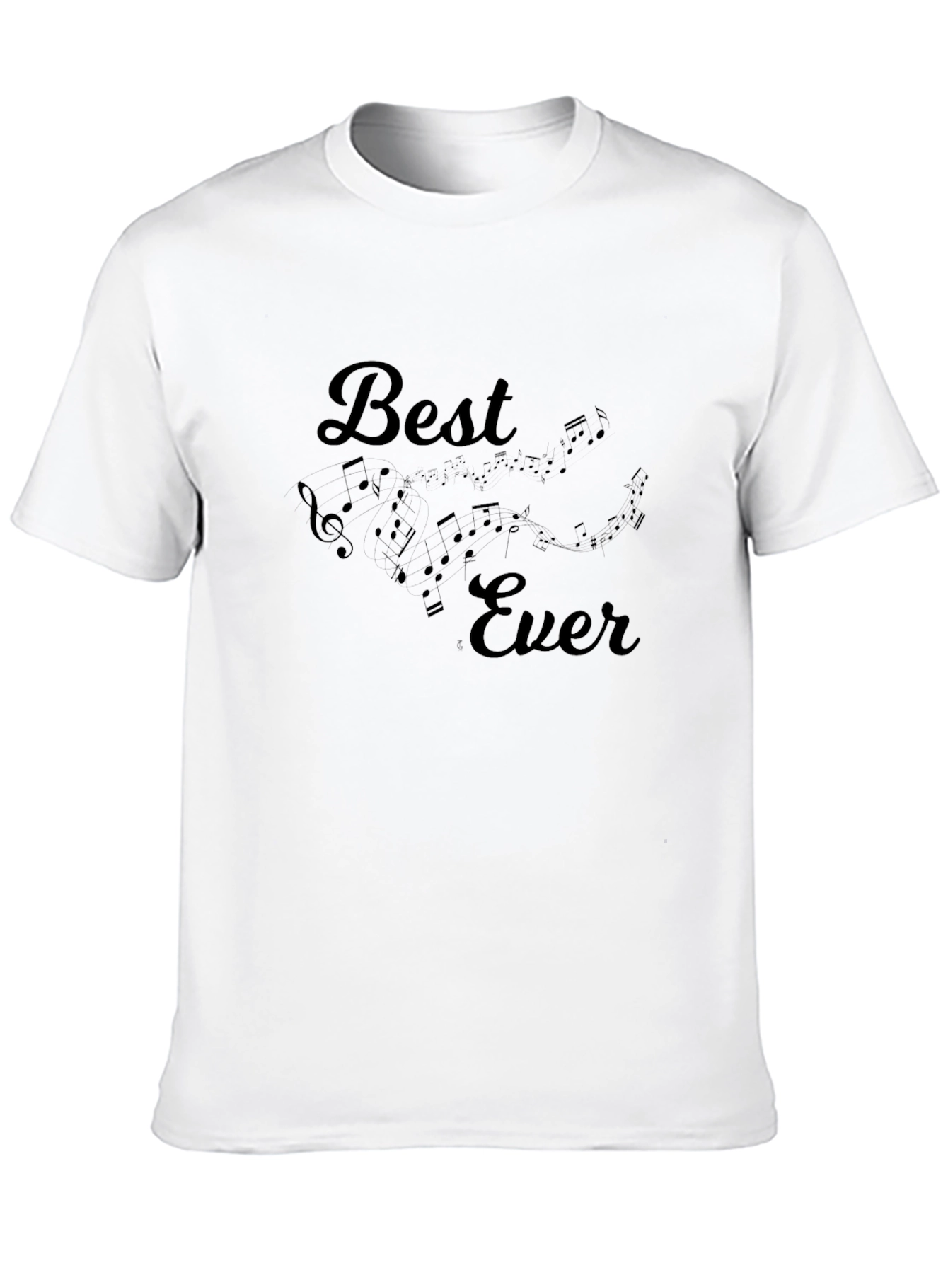 Black Best Ever Music Notes T-Shirt - Black view 10