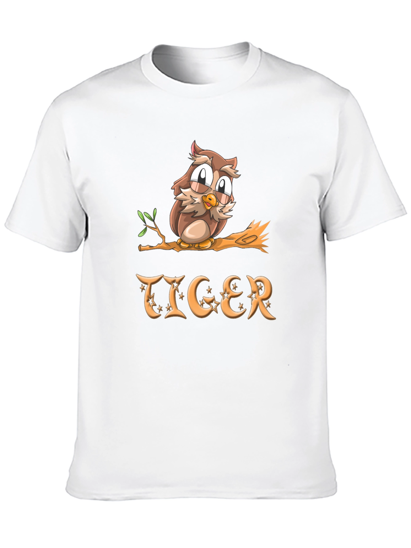 Black Owl on Branch T-Shirt - Funny Cartoon Graphic Tee view 10