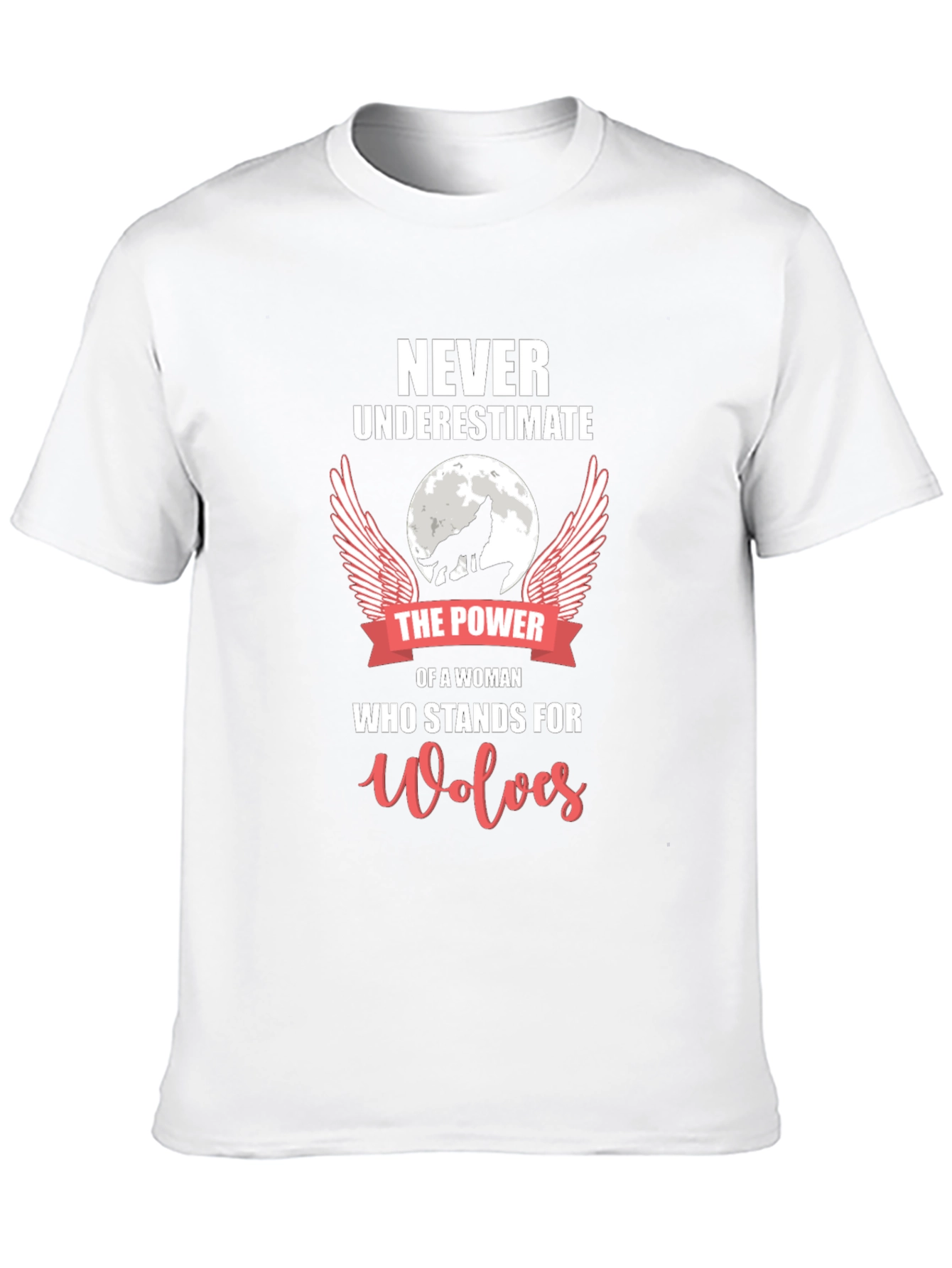 Black Wolf Lover Tee: Never Underestimate the Power of a Woman T-Shirt view 10