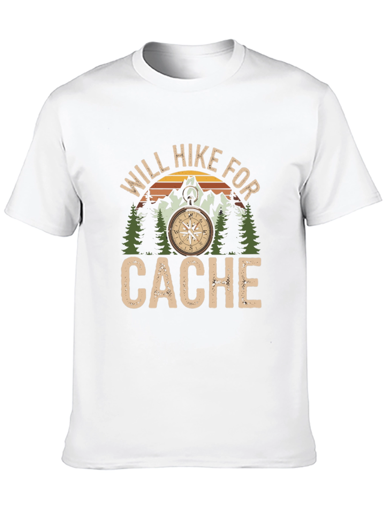 Black Will Hike For Cache Black T-Shirt view 10