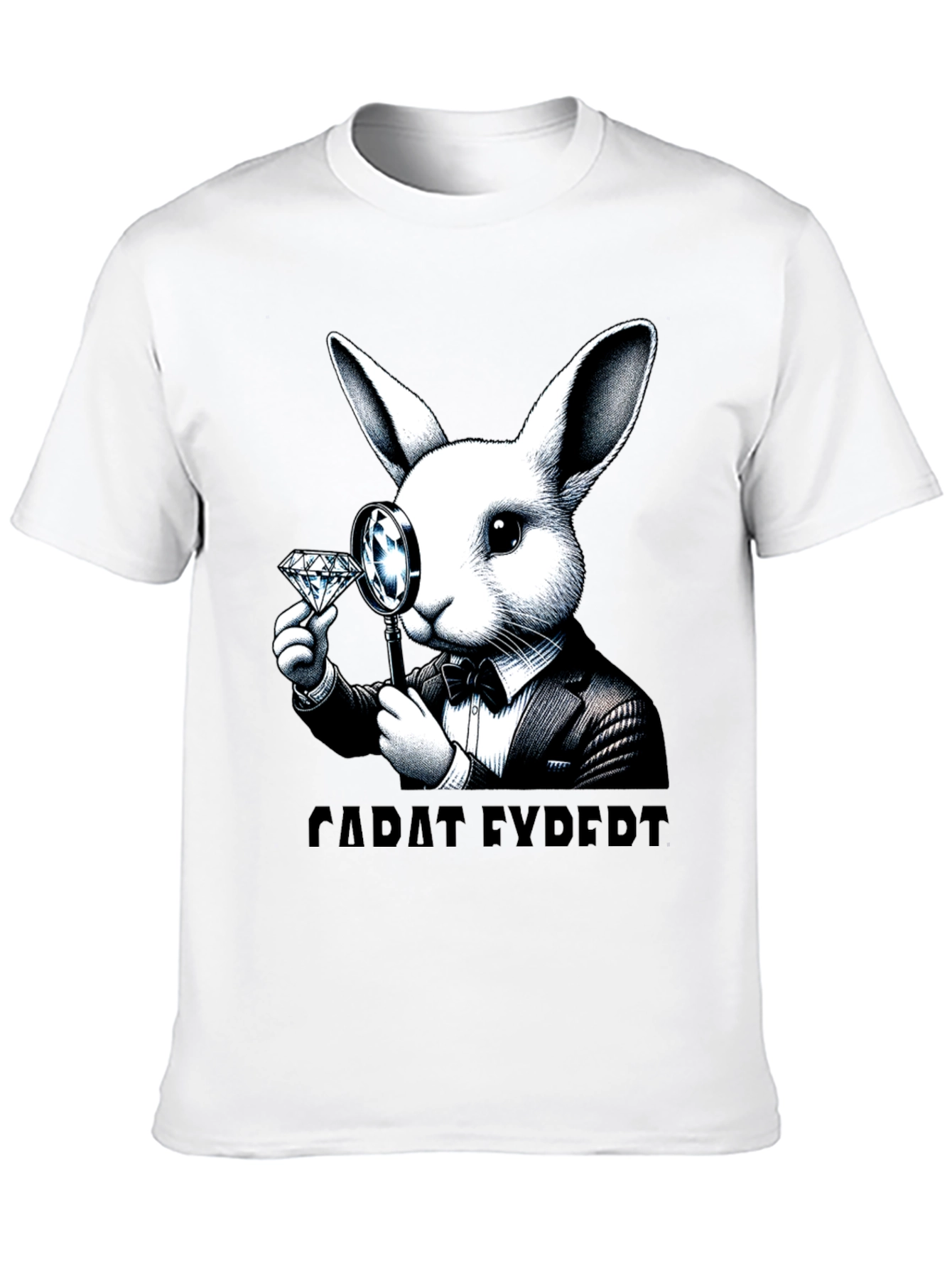 Black Carat Expert Rabbit Graphic T-Shirt view 10