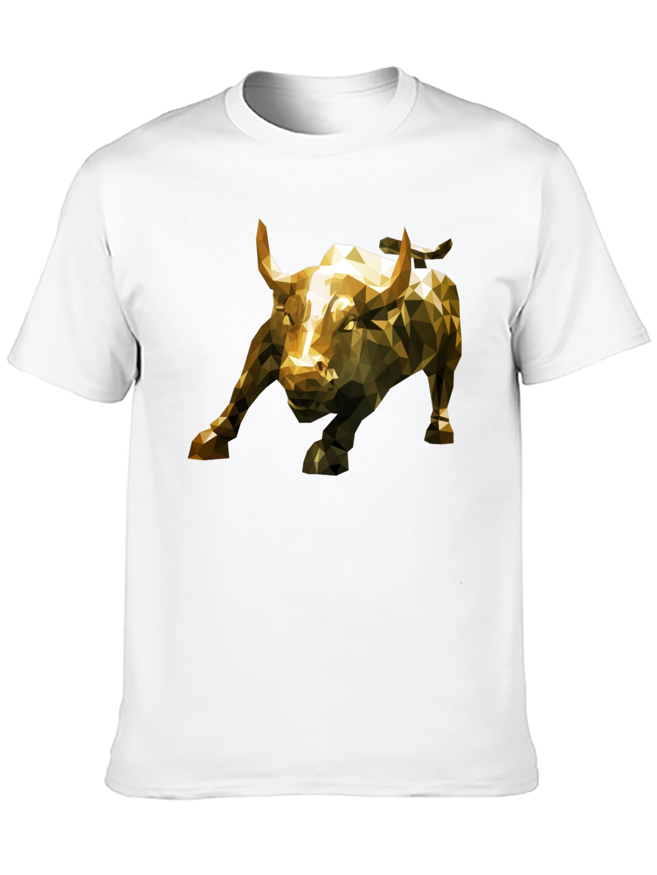 Black Geometric Bull Graphic Tee - Black Short Sleeve T-Shirt view 10