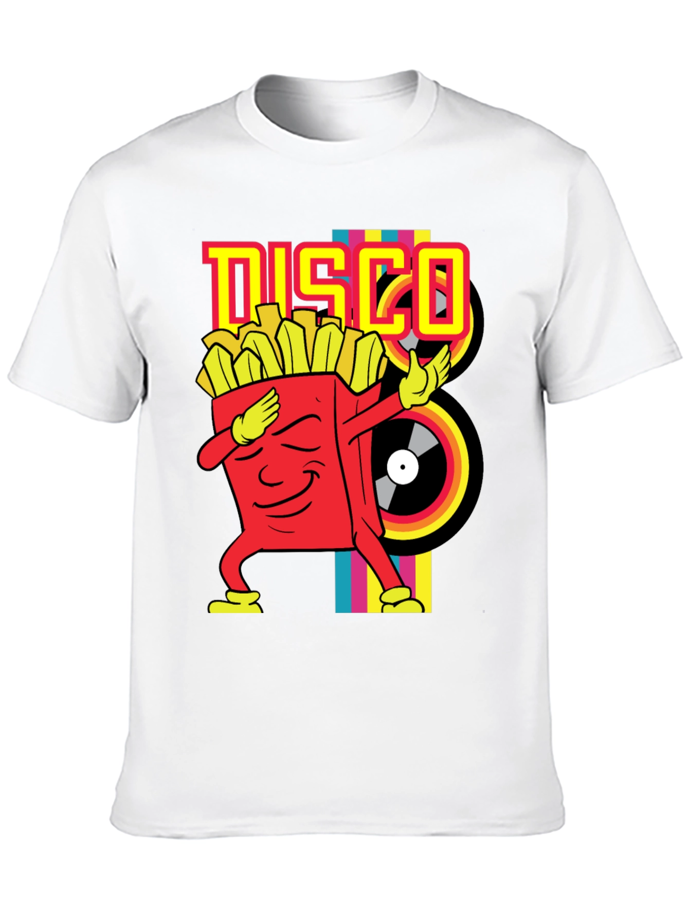 Black Disco Fries Dab Black T-Shirt view 10