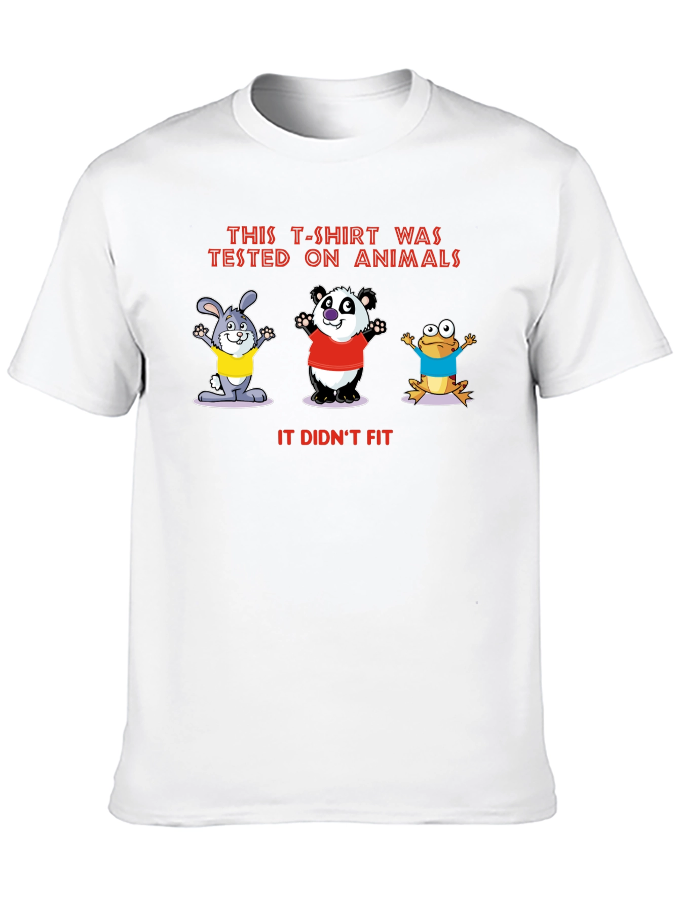 Black Animal Tested T-Shirt: Humorous Graphic Tee view 10