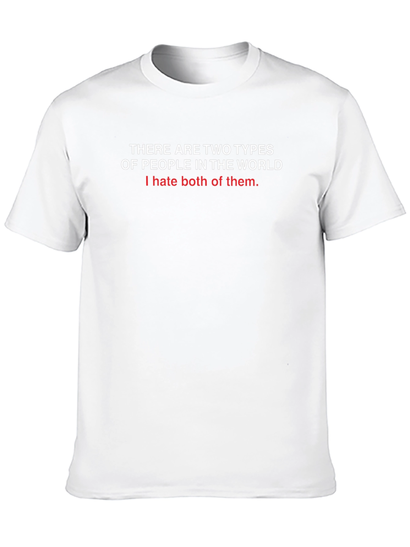 Black Humorous Slogan T-Shirt - Two Types of People view 10