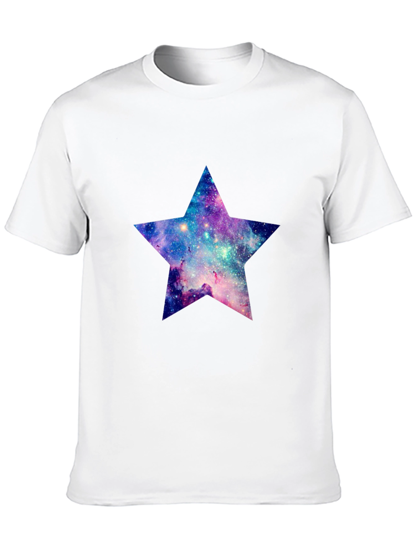 Black Galaxy Star Graphic Tee - Black Cotton Blend view 10