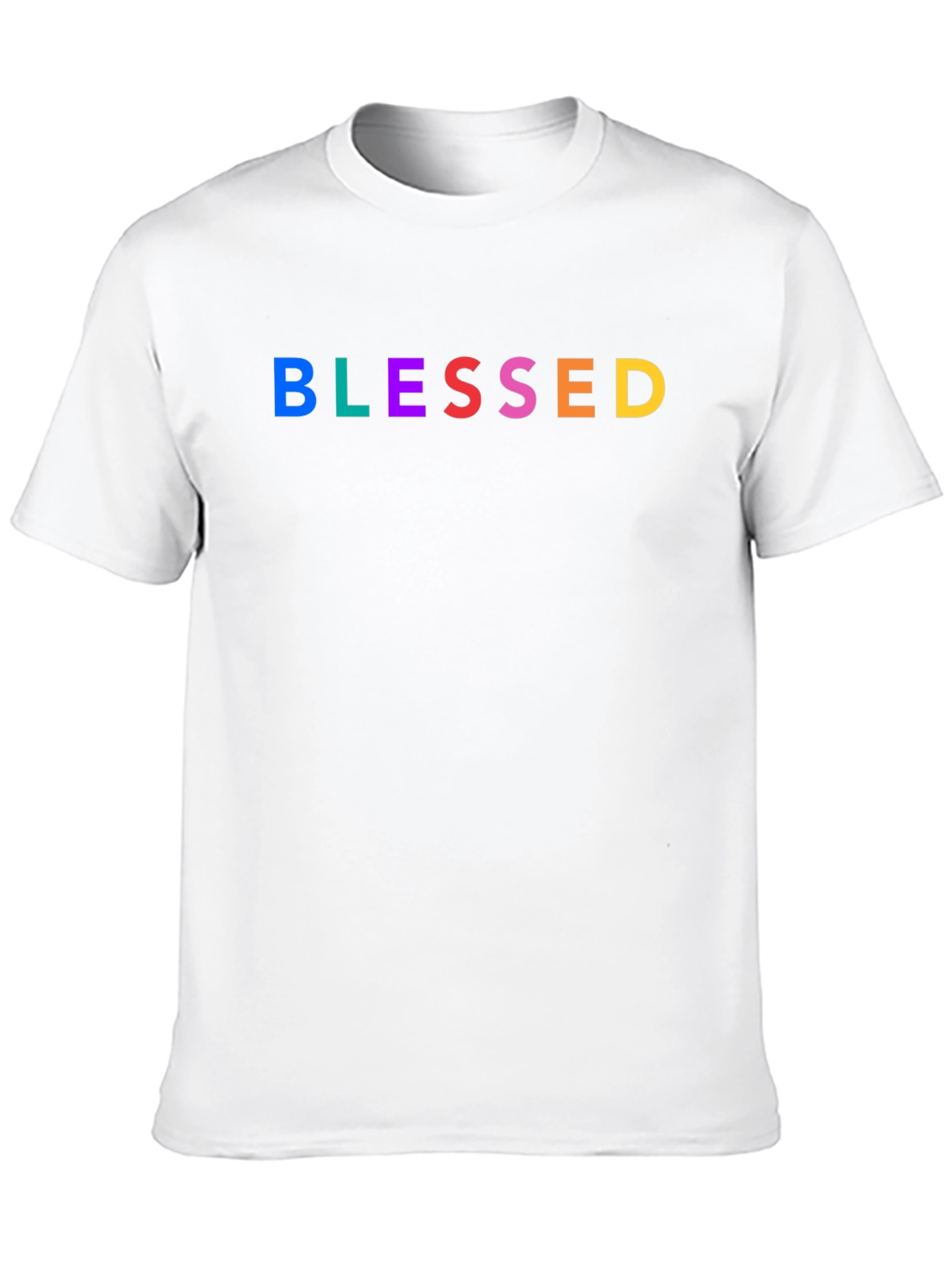 Black Blessed Rainbow Graphic Tee - Black view 10
