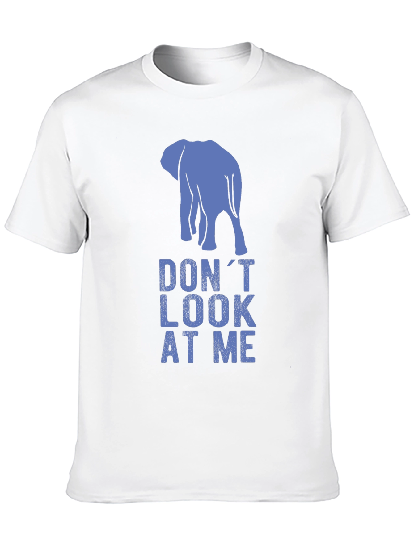Black Don't Look At Me Elephant Graphic Tee view 10
